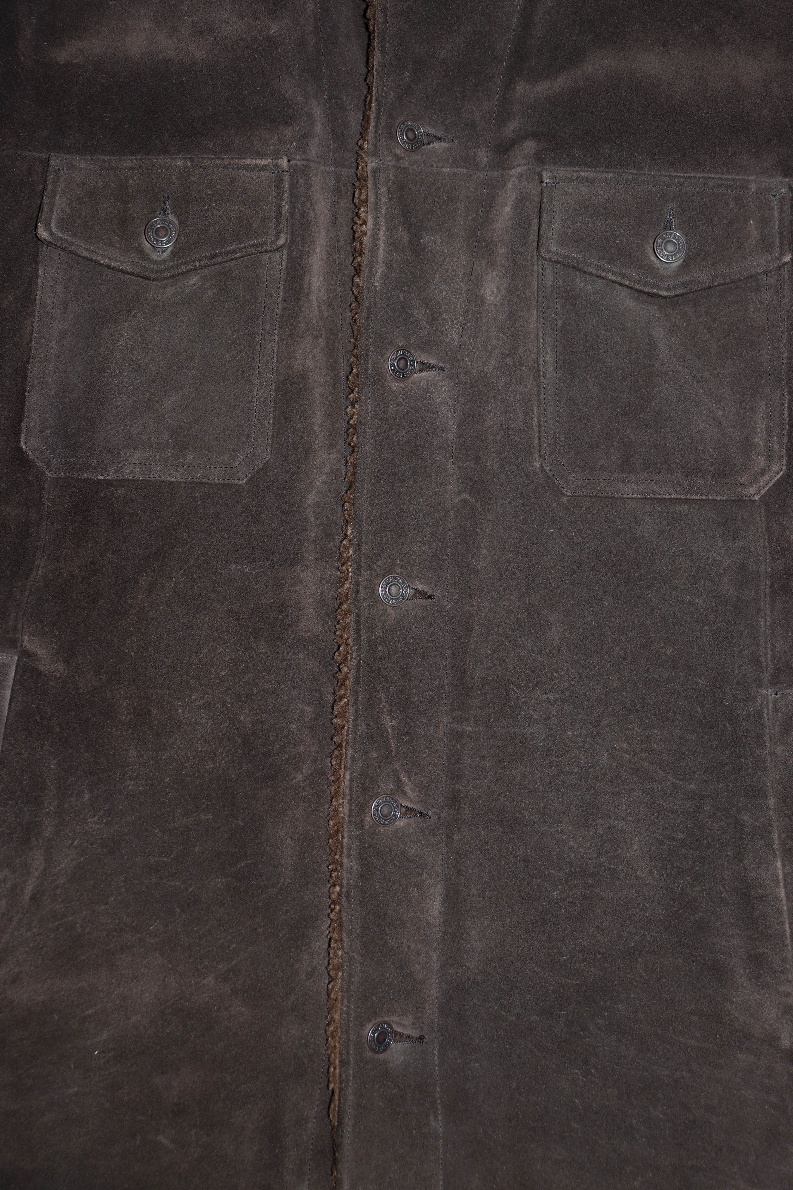 Gap GAP Vintage Dark Brown Calf Suede Leather Sherpa Jacket Coat Size US L / EU 52-54 / 3 - 5 Thumbnail