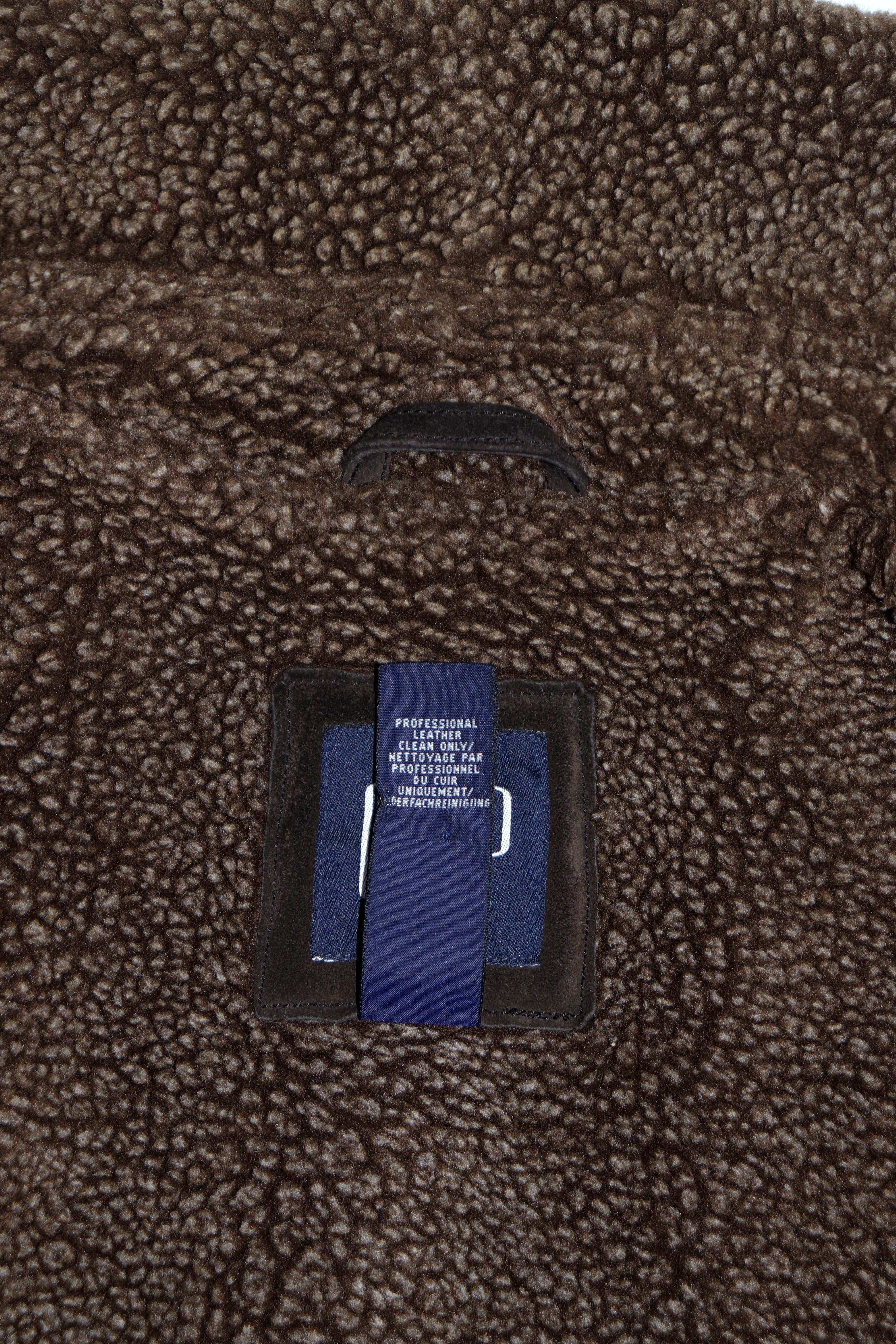 Gap GAP Vintage Dark Brown Calf Suede Leather Sherpa Jacket Coat Size US L / EU 52-54 / 3 - 13 Thumbnail