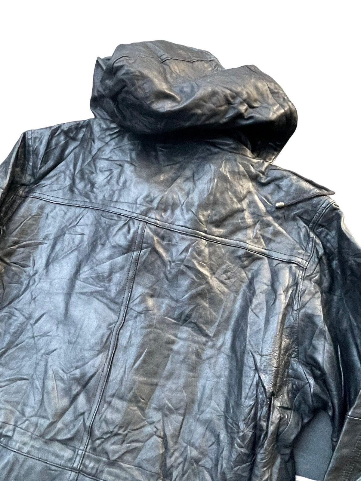 Japanese Brand × Vintage Vintage Takachi Parka Leather Jacket Size US L / EU 52-54 / 3 - 8 Thumbnail