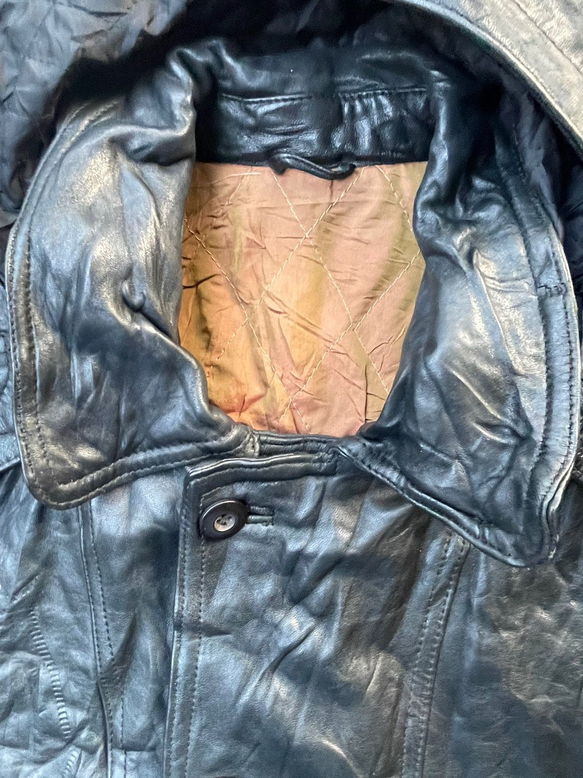Japanese Brand × Vintage Vintage Takachi Parka Leather Jacket Size US L / EU 52-54 / 3 - 5 Thumbnail