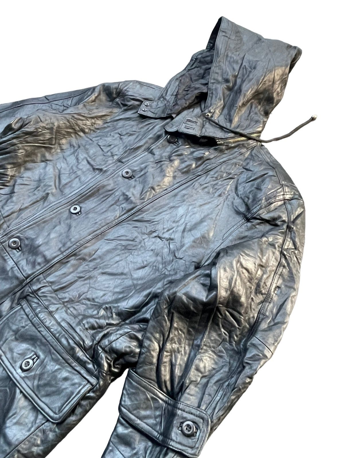 Japanese Brand × Vintage Vintage Takachi Parka Leather Jacket Size US L / EU 52-54 / 3 - 2 Thumbnail