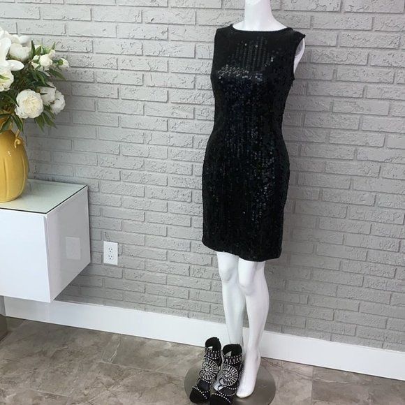 Creative Creations Black Sequence Dress Size M