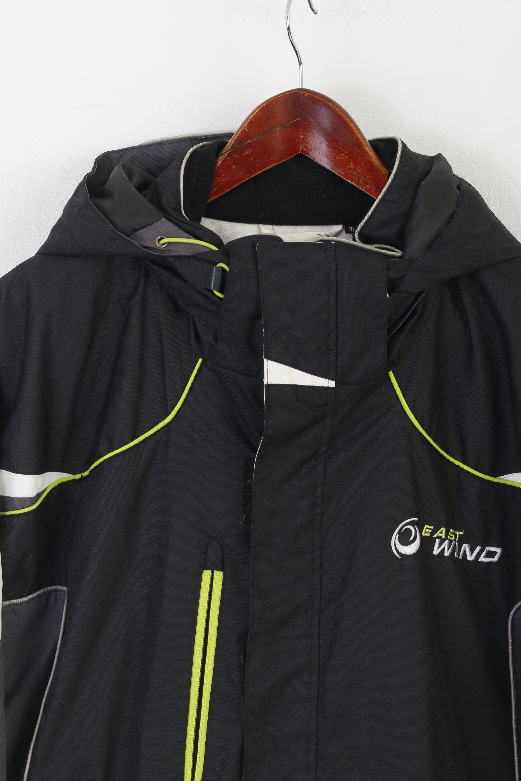Vintage East Wind Men XL 54/56 Ski Jacket Black Hooded 7357 Size US XL / EU 56 / 4 - 2 Thumbnail