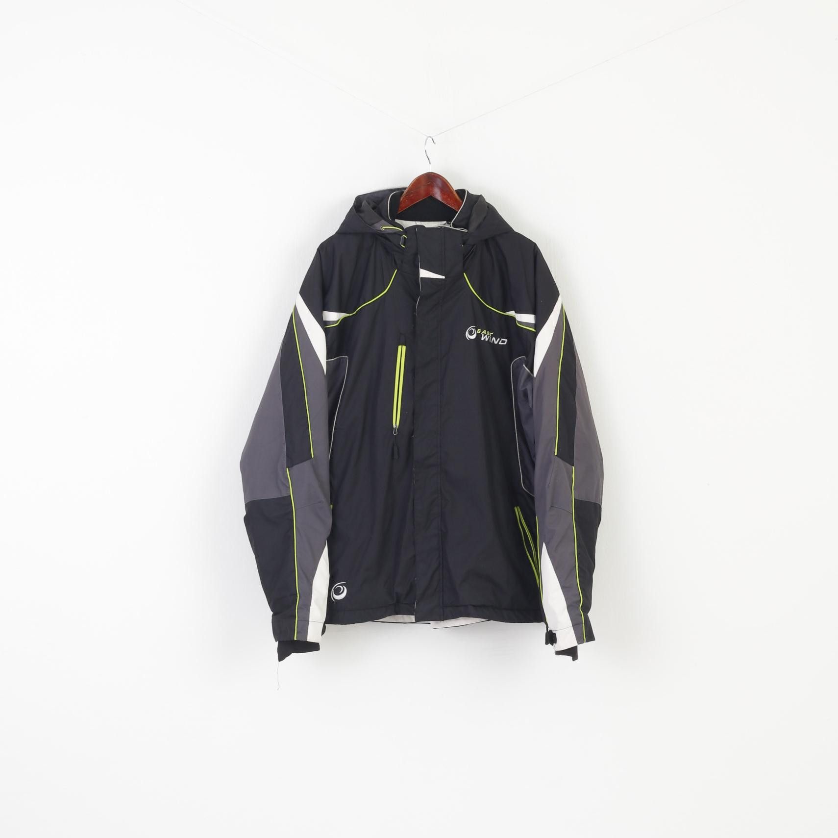 Vintage East Wind Men XL 54/56 Ski Jacket Black Hooded 7357 Size US XL / EU 56 / 4 - 1 Thumbnail