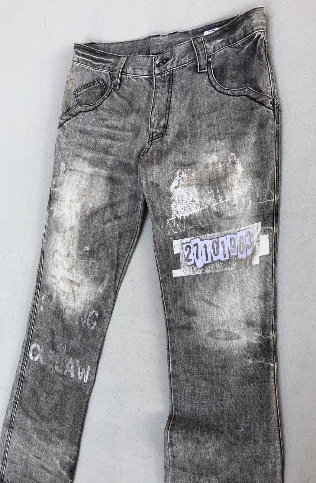 Band Tees × Japanese Brand Semantic Design Punk Style Distress Jeans Size US 33 - 4 Thumbnail