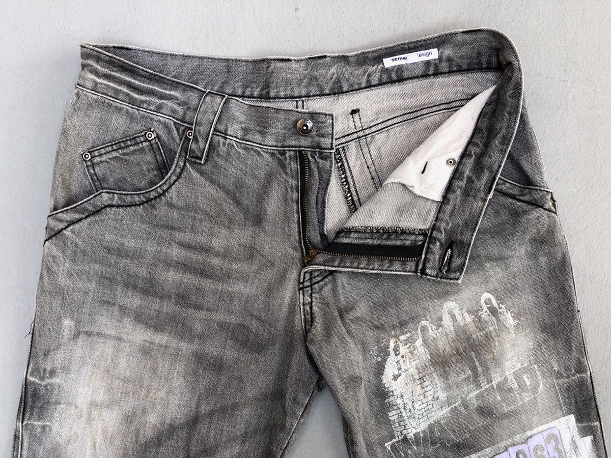 Band Tees × Japanese Brand Semantic Design Punk Style Distress Jeans Size US 33 - 6 Thumbnail