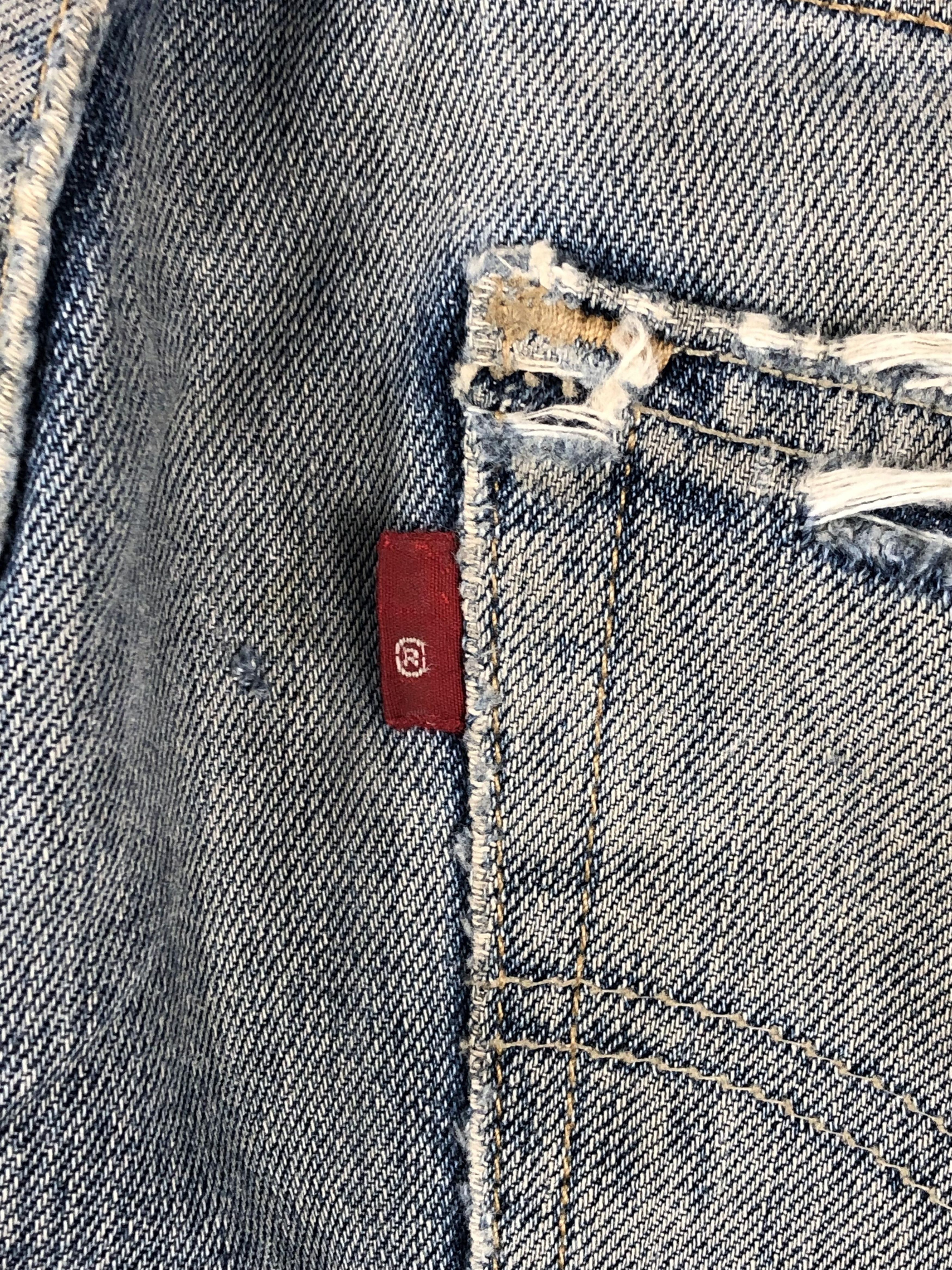 Levi's Vintage Distressed Levis 511 Faded Blue Jeans DP2274 Size US 32 / EU 48 - 7 Thumbnail