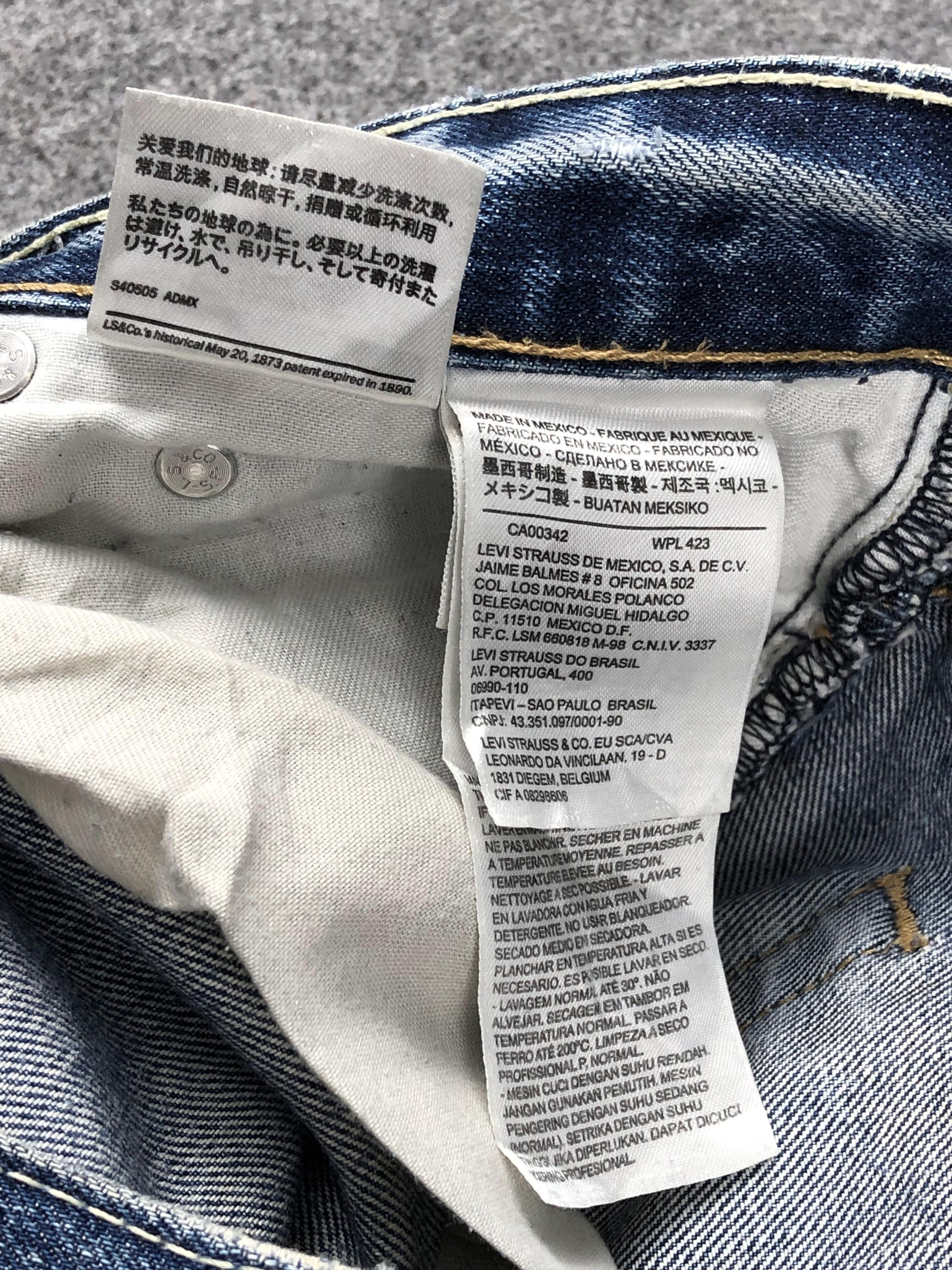 Levi's Vintage Distressed Levis 511 Faded Blue Jeans DP2274 Size US 32 / EU 48 - 5 Thumbnail