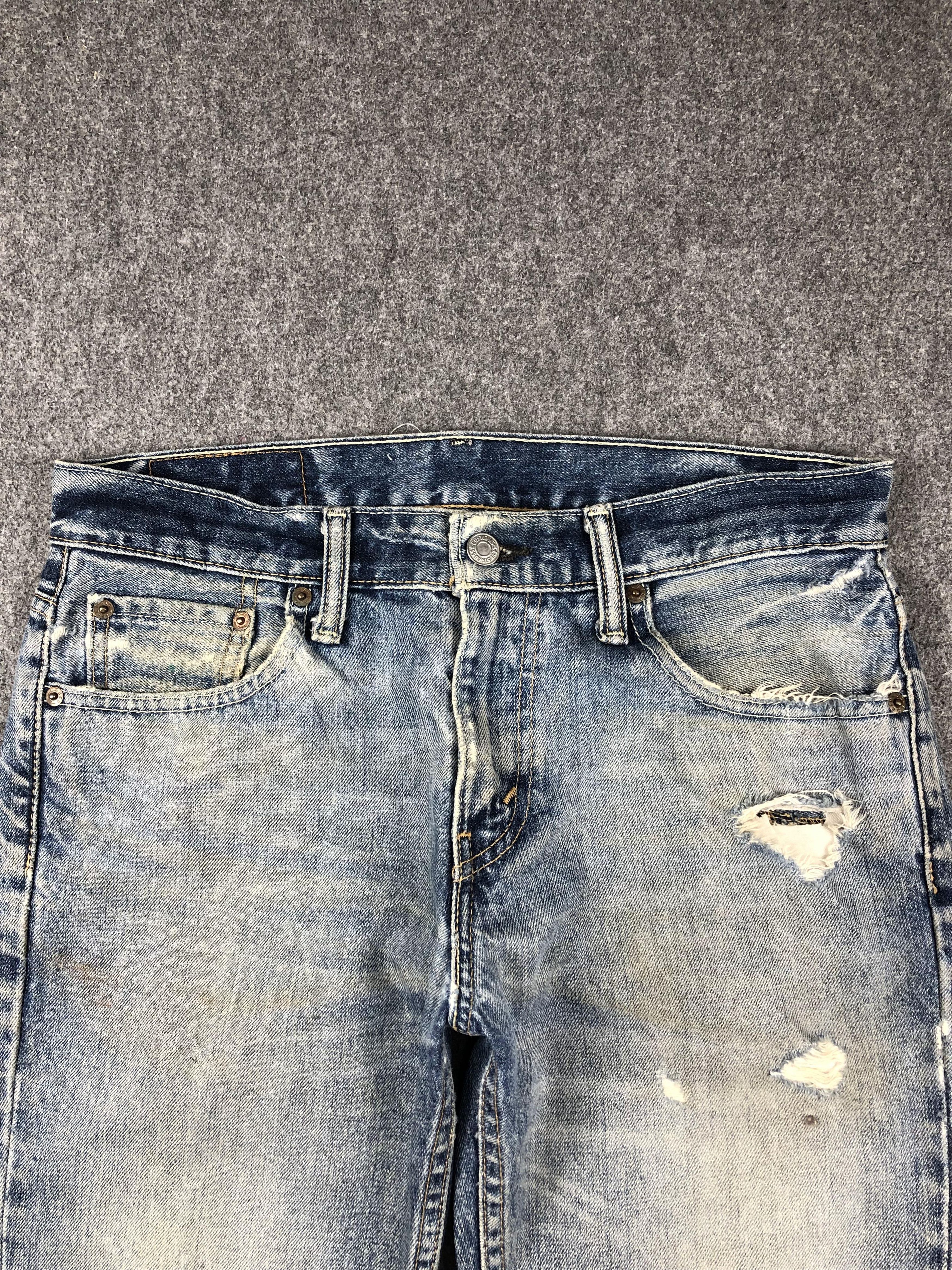 Levi's Vintage Distressed Levis 511 Faded Blue Jeans DP2274 Size US 32 / EU 48 - 2 Thumbnail