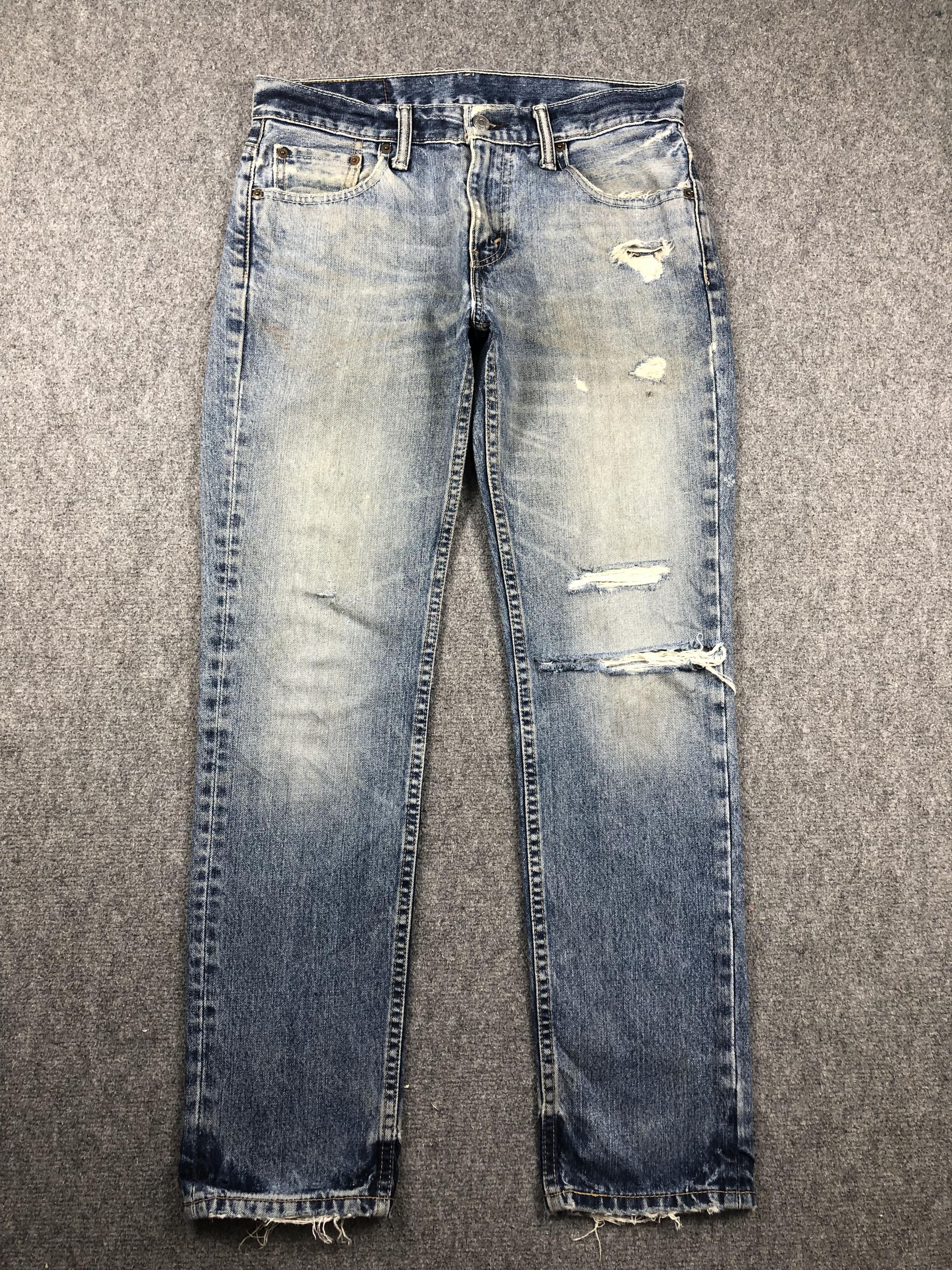 Levi's Vintage Distressed Levis 511 Faded Blue Jeans DP2274 Size US 32 / EU 48 - 1 Thumbnail