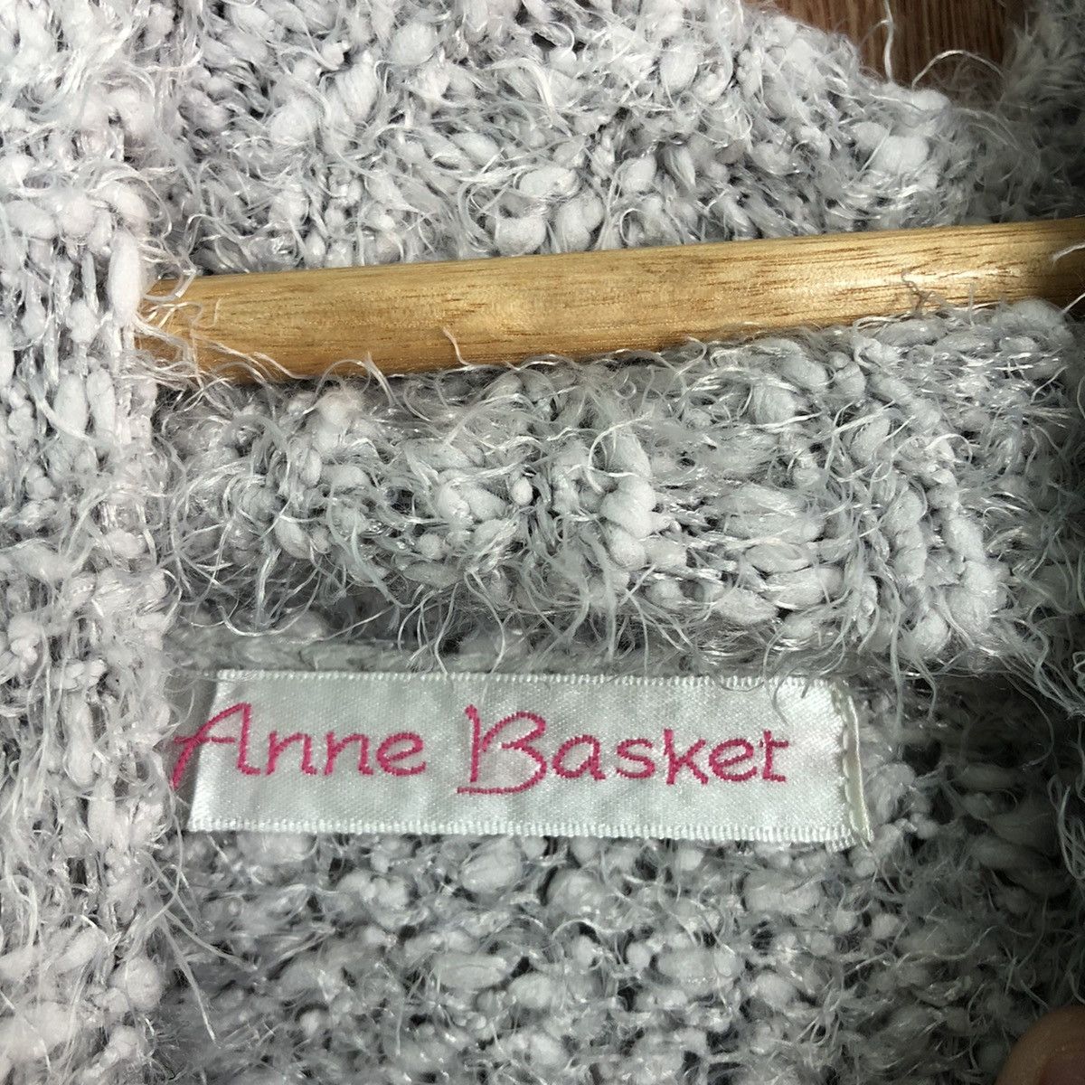 Homespun Knitwear × Japanese Brand Anne Basket Grey Mohair Shag Shaggy knitwear #c354 Size L / US 10 / IT 46 - 8 Thumbnail