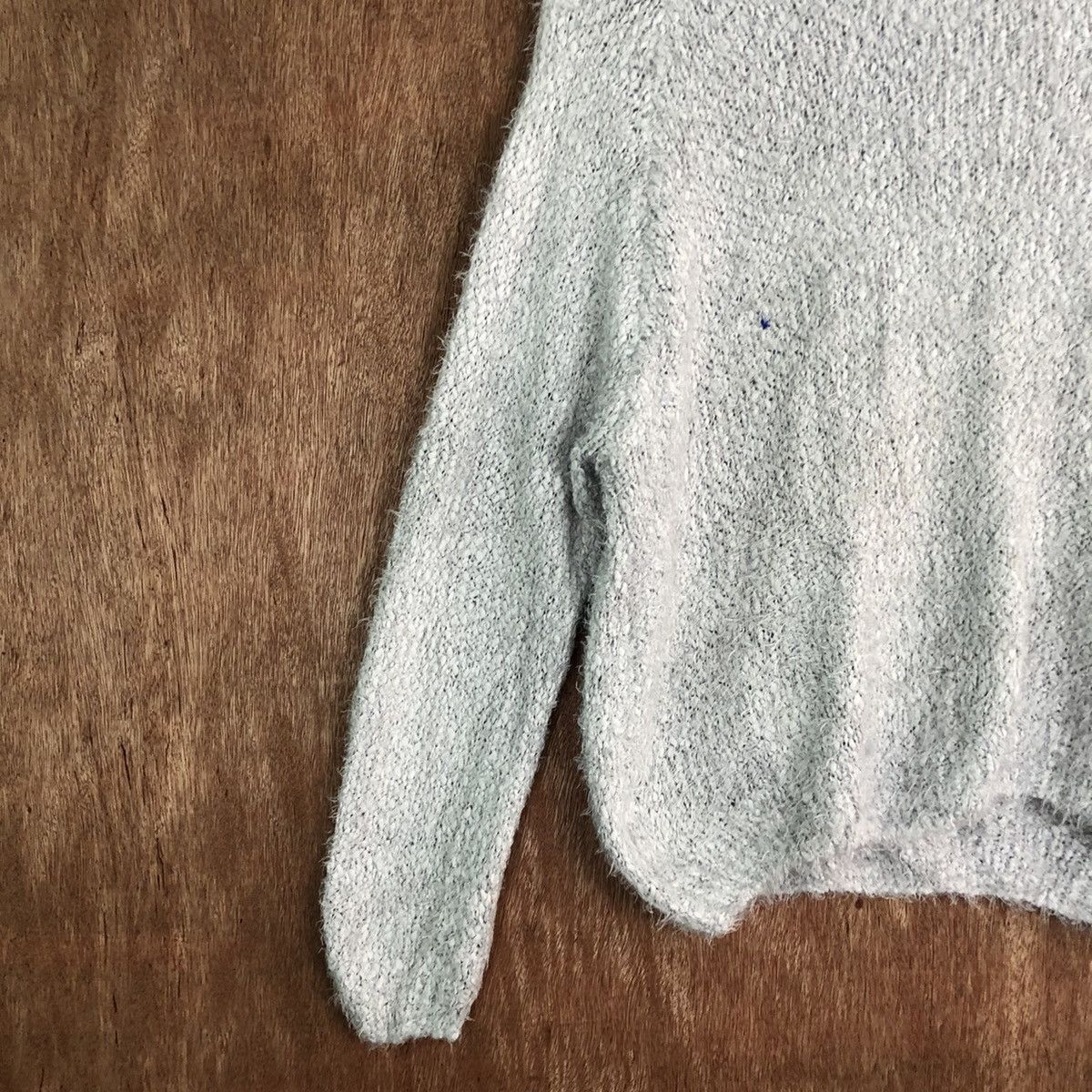 Homespun Knitwear × Japanese Brand Anne Basket Grey Mohair Shag Shaggy knitwear #c354 Size L / US 10 / IT 46 - 7 Thumbnail