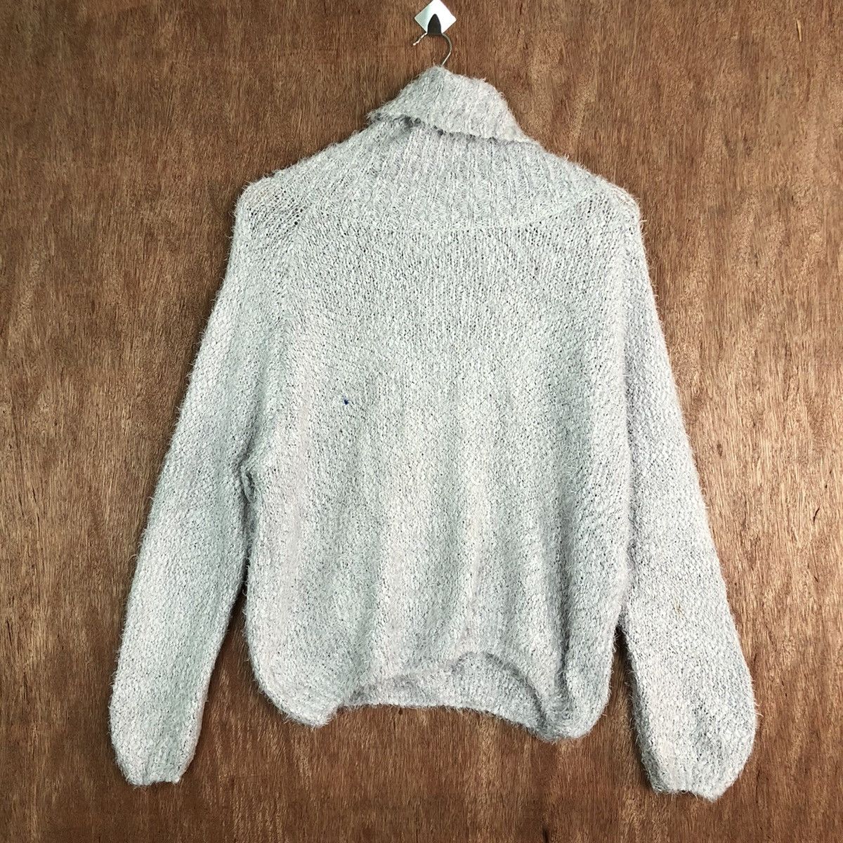 Homespun Knitwear × Japanese Brand Anne Basket Grey Mohair Shag Shaggy knitwear #c354 Size L / US 10 / IT 46 - 1 Thumbnail