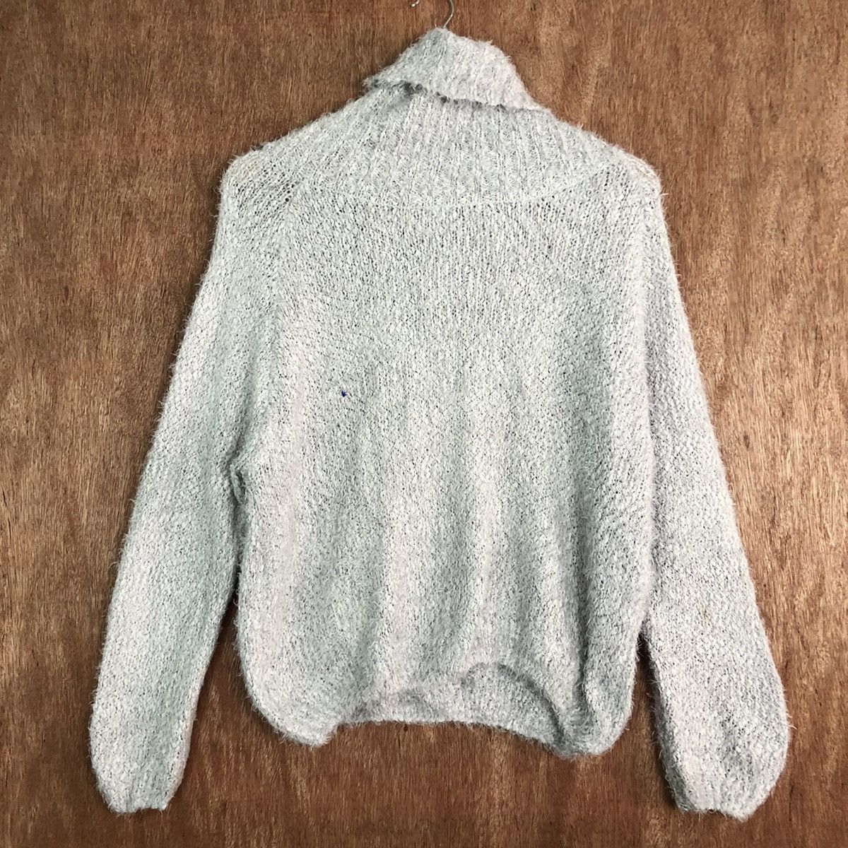 Homespun Knitwear × Japanese Brand Anne Basket Grey Mohair Shag Shaggy knitwear #c354 Size L / US 10 / IT 46 - 3 Thumbnail