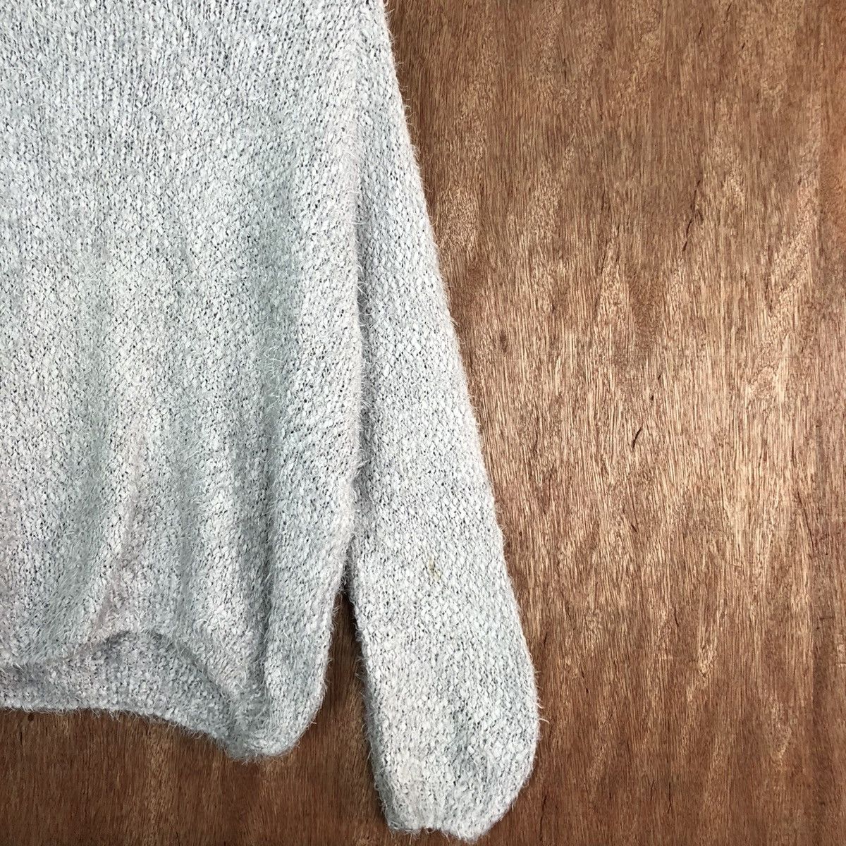 Homespun Knitwear × Japanese Brand Anne Basket Grey Mohair Shag Shaggy knitwear #c354 Size L / US 10 / IT 46 - 5 Thumbnail