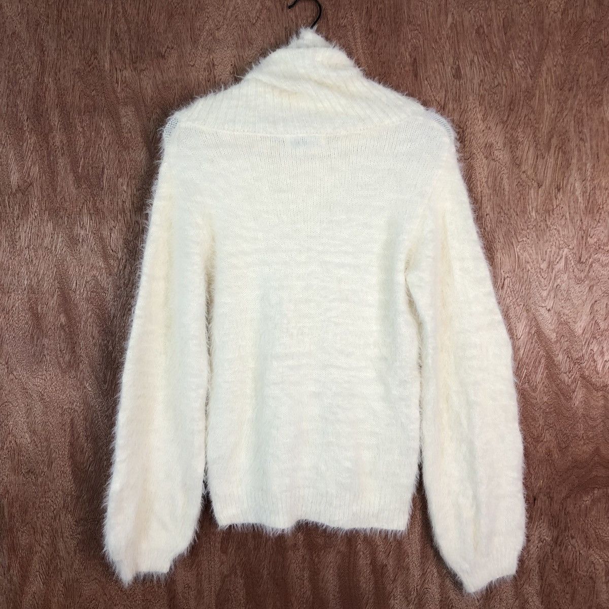 Homespun Knitwear DLL Rag Out Cream fur shag shaggy Mohair Knitwear #c417 Size L / US 10 / IT 46 - 9 Thumbnail