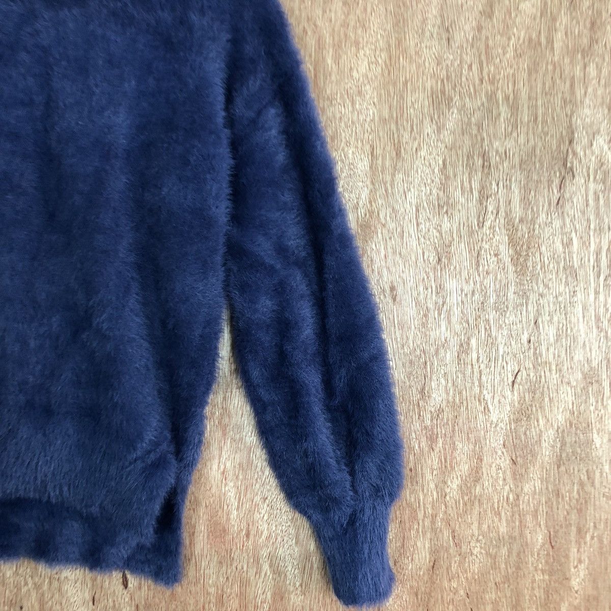 Homespun Knitwear ILC Dark Blue Mohair Shag Shaggy Knitwear #c388 Size S / US 4 / IT 40 - 5 Thumbnail