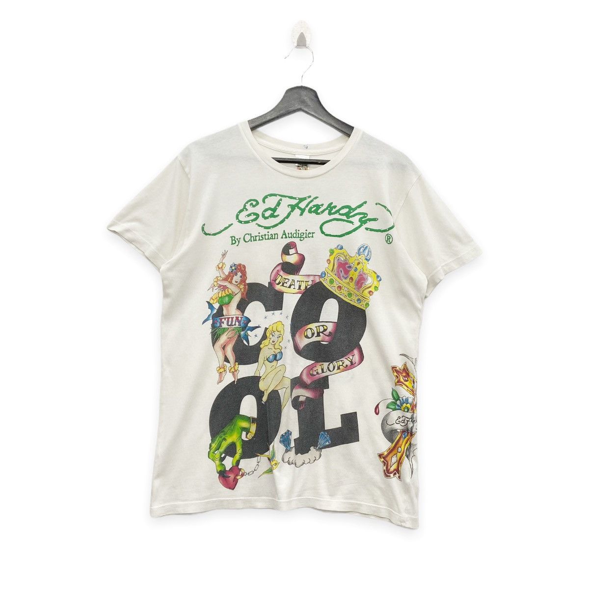 Rare!! DON ED HARDY by Christian Audigier tattoo tee