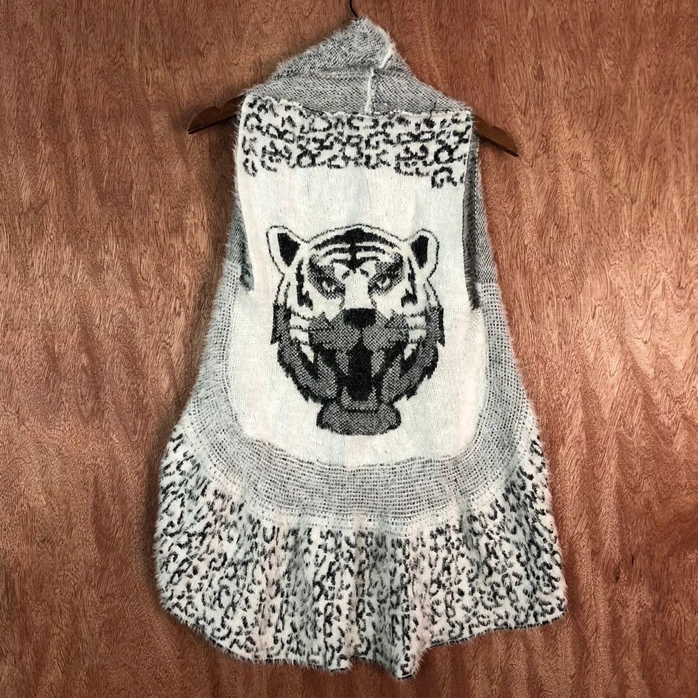 Homespun Knitwear DLL tiger Japan White Mohair knitwear cloaks capes #c347 Size US S / EU 44-46 / 1 - 1 Thumbnail