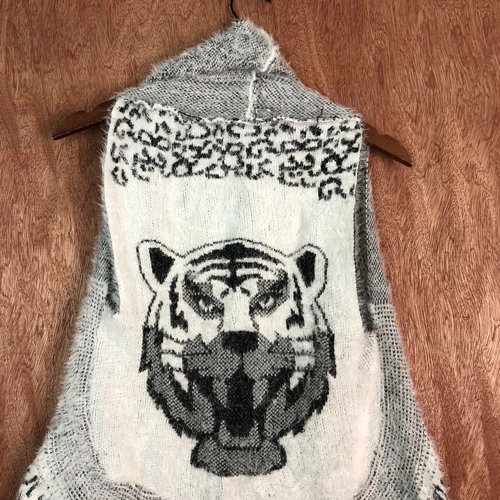 Homespun Knitwear DLL tiger Japan White Mohair knitwear cloaks capes #c347 Size US S / EU 44-46 / 1 - 2 Thumbnail