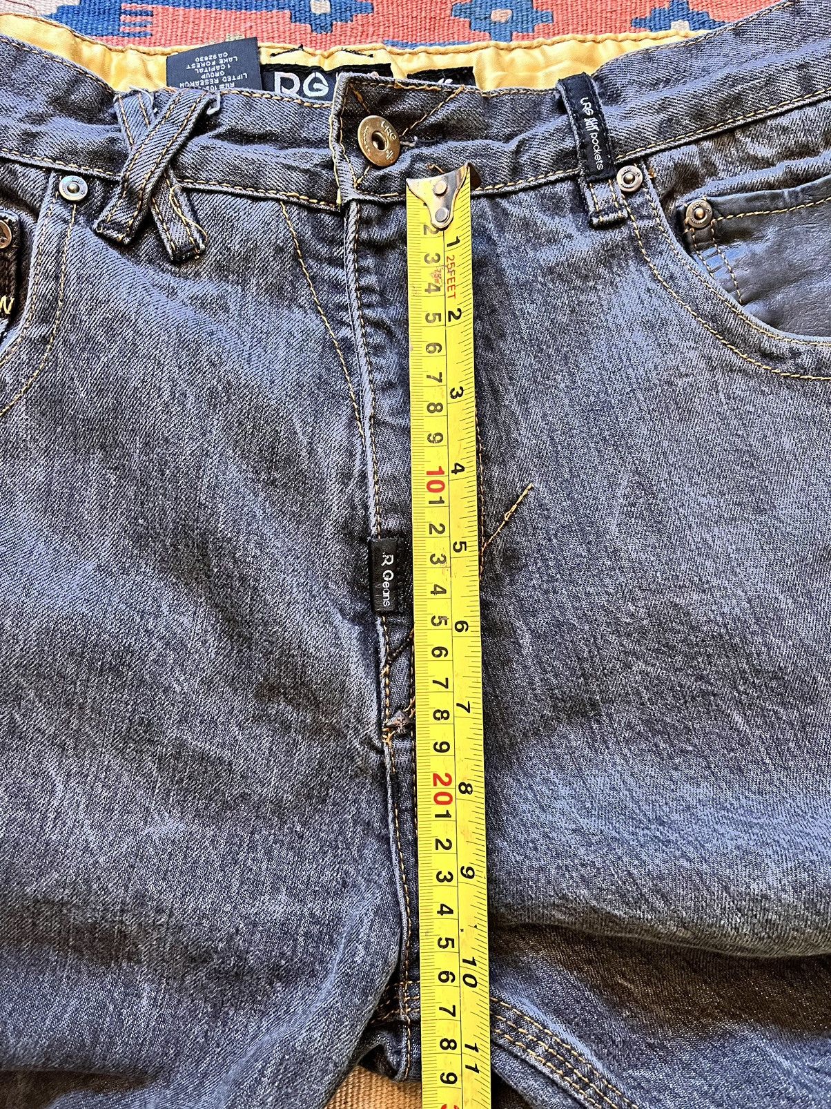 Japanese Brand Vintage LRG baggy washed black denim hells victim Y2K Size US 34 / EU 50 - 13 Thumbnail