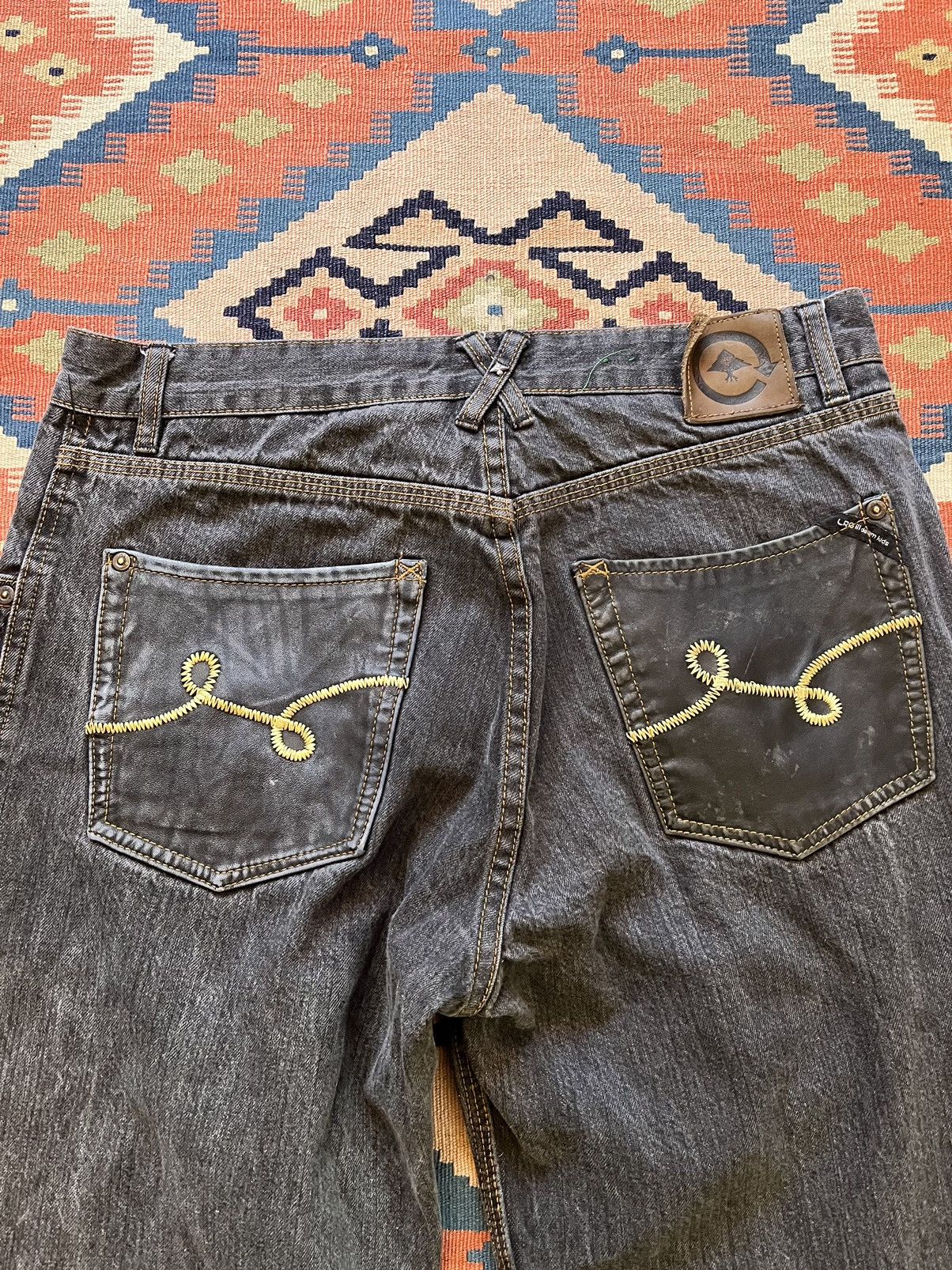 Japanese Brand Vintage LRG baggy washed black denim hells victim Y2K Size US 34 / EU 50 - 3 Thumbnail