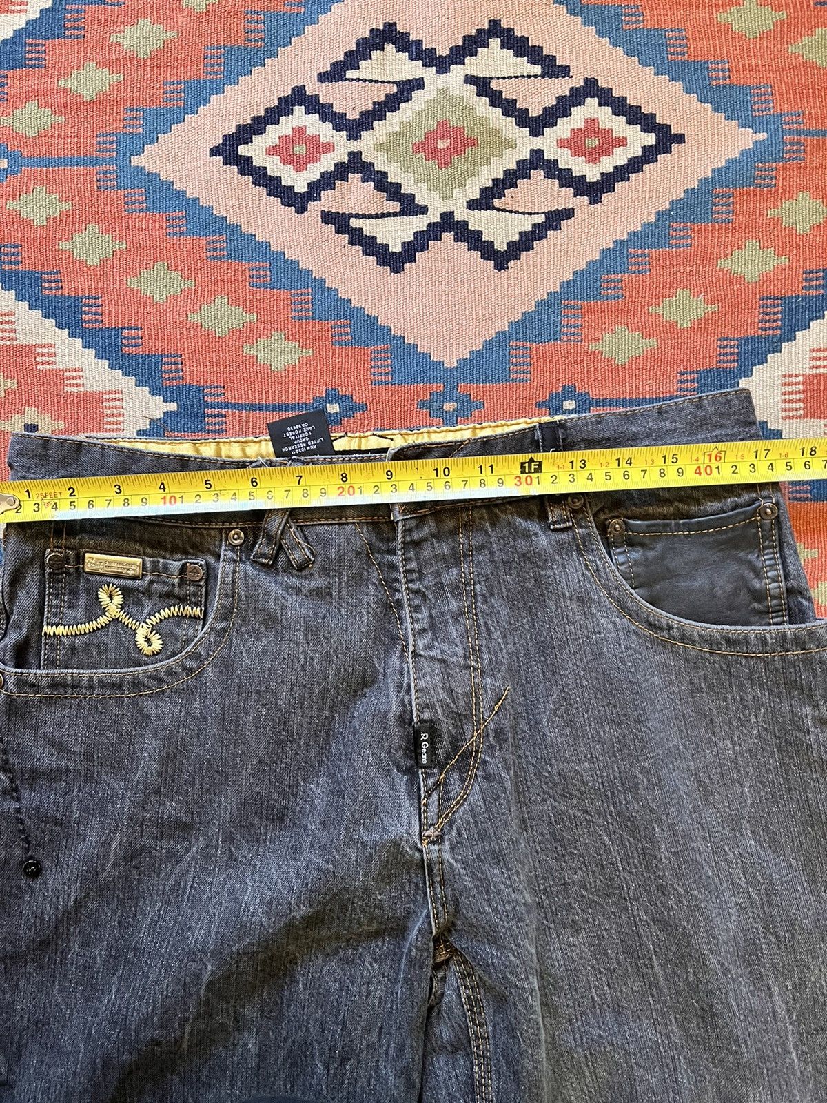 Japanese Brand Vintage LRG baggy washed black denim hells victim Y2K Size US 34 / EU 50 - 11 Thumbnail