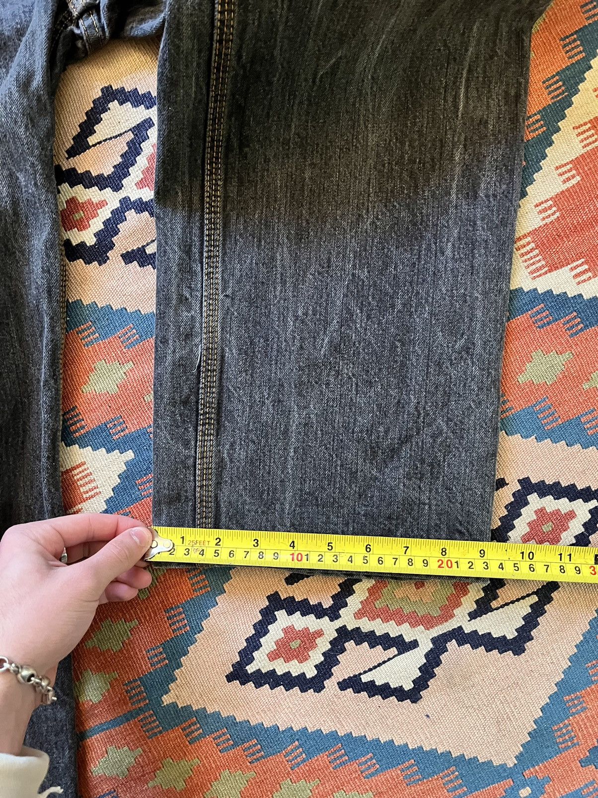 Japanese Brand Vintage LRG baggy washed black denim hells victim Y2K Size US 34 / EU 50 - 14 Thumbnail