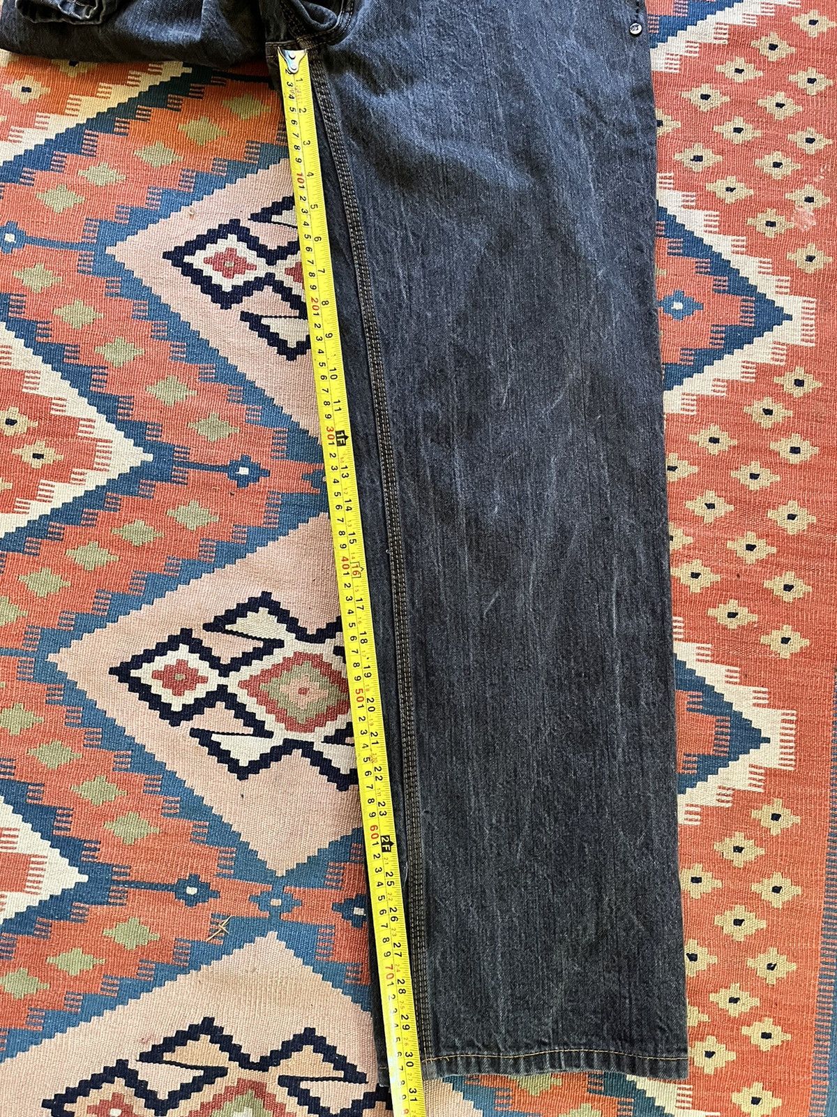 Japanese Brand Vintage LRG baggy washed black denim hells victim Y2K Size US 34 / EU 50 - 12 Thumbnail
