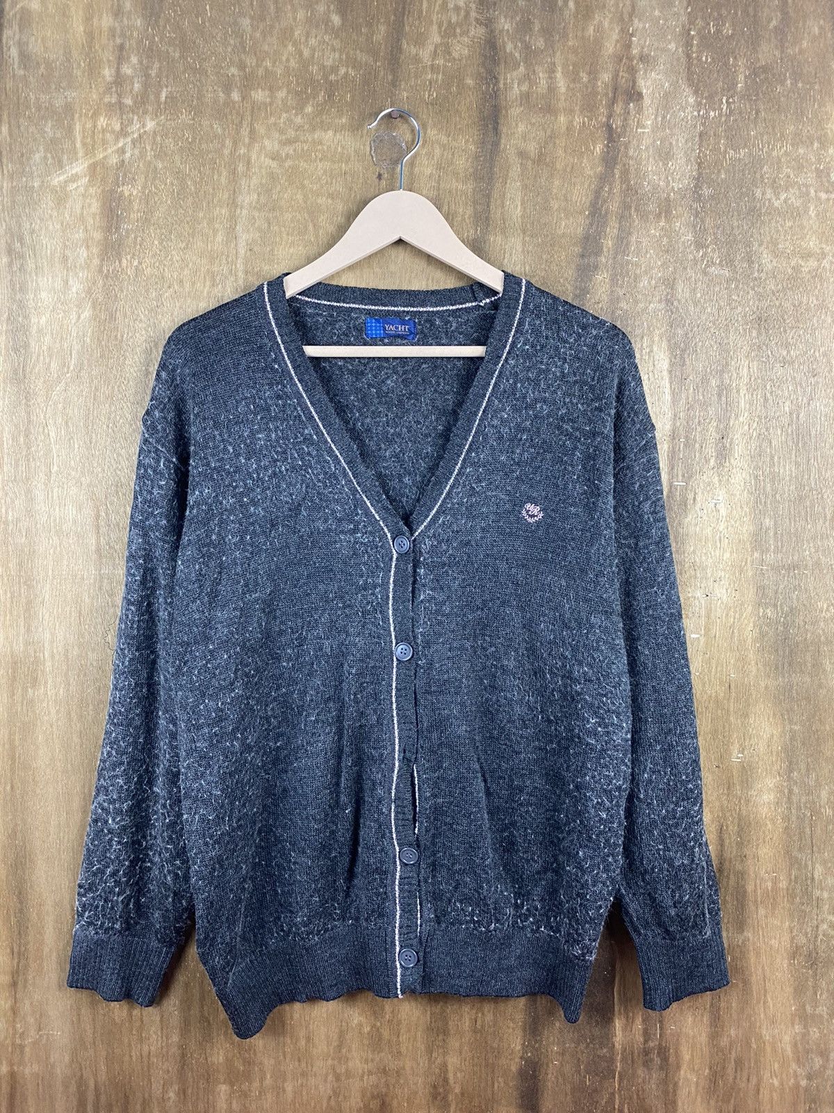 Japanese Brand Yacht mohair knitwear cardigan japan #Z026 Size US M / EU 48-50 / 2 - 1 Thumbnail