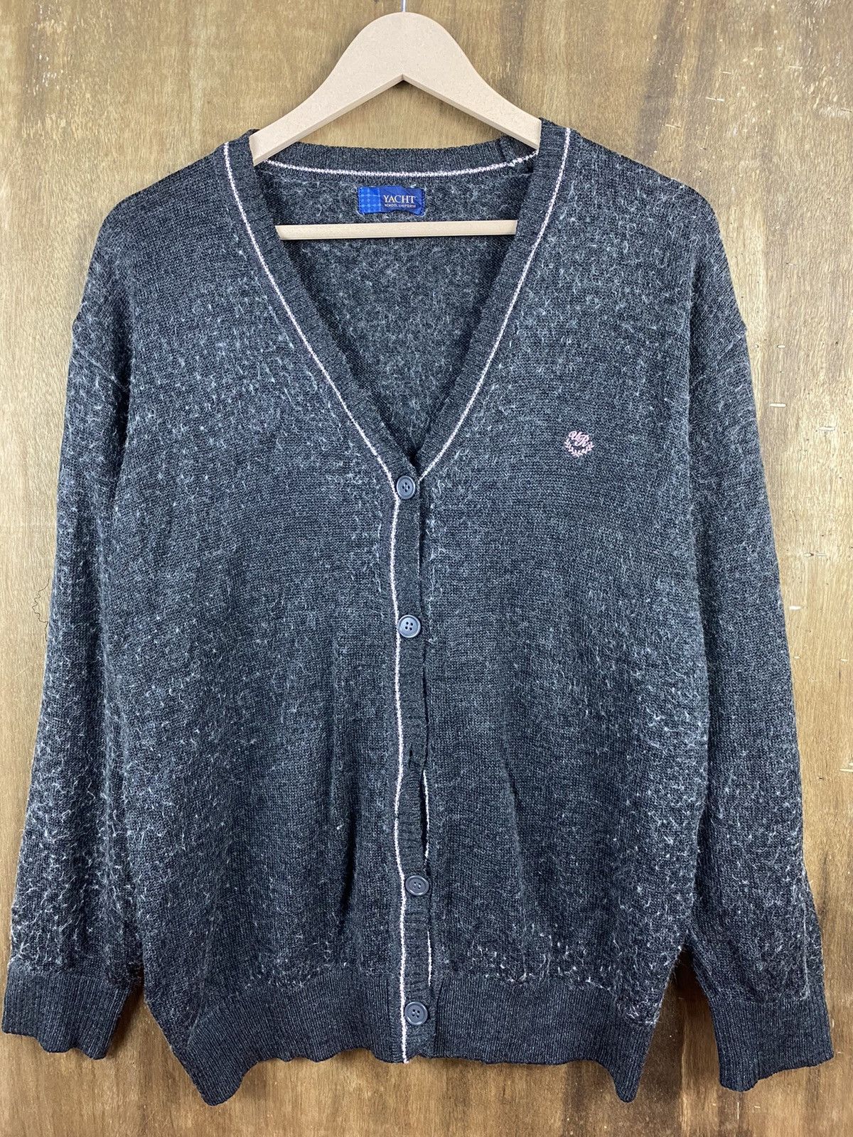 Japanese Brand Yacht mohair knitwear cardigan japan #Z026 Size US M / EU 48-50 / 2 - 3 Thumbnail
