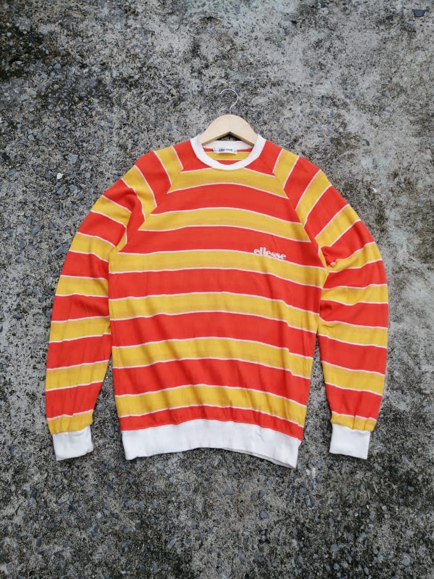 Ellesse Vintage Ellesse Longsleeve Stripe Shirt Size US M / EU 48-50 / 2 - 1 Thumbnail