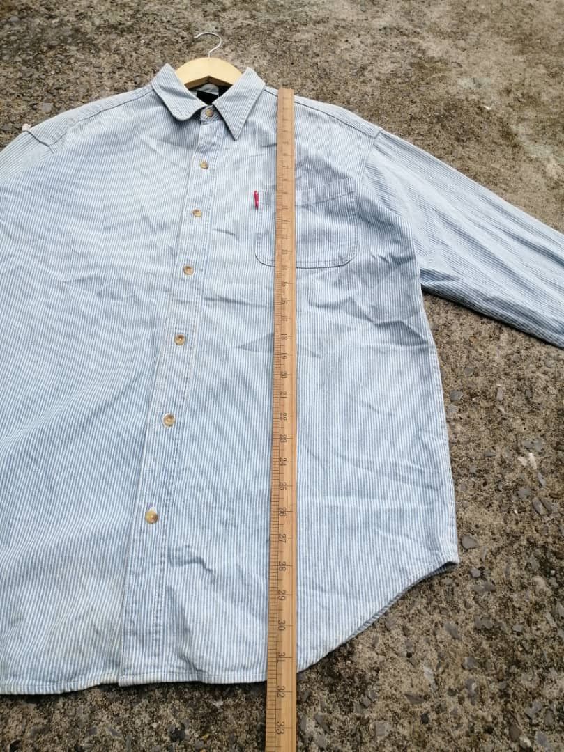 Cartoon Network × Vintage × Warner Bros Vintage 90s Looney Tunes Hickory Stripe Button Shirt Size US L / EU 52-54 / 3 - 7 Thumbnail