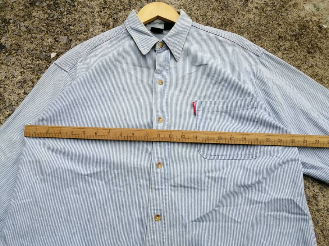 Cartoon Network × Vintage × Warner Bros Vintage 90s Looney Tunes Hickory Stripe Button Shirt Size US L / EU 52-54 / 3 - 6 Thumbnail