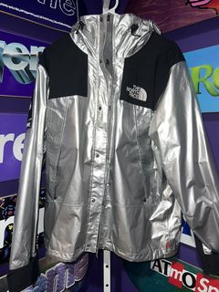 Supreme the north face deals metallic mountain parka silver