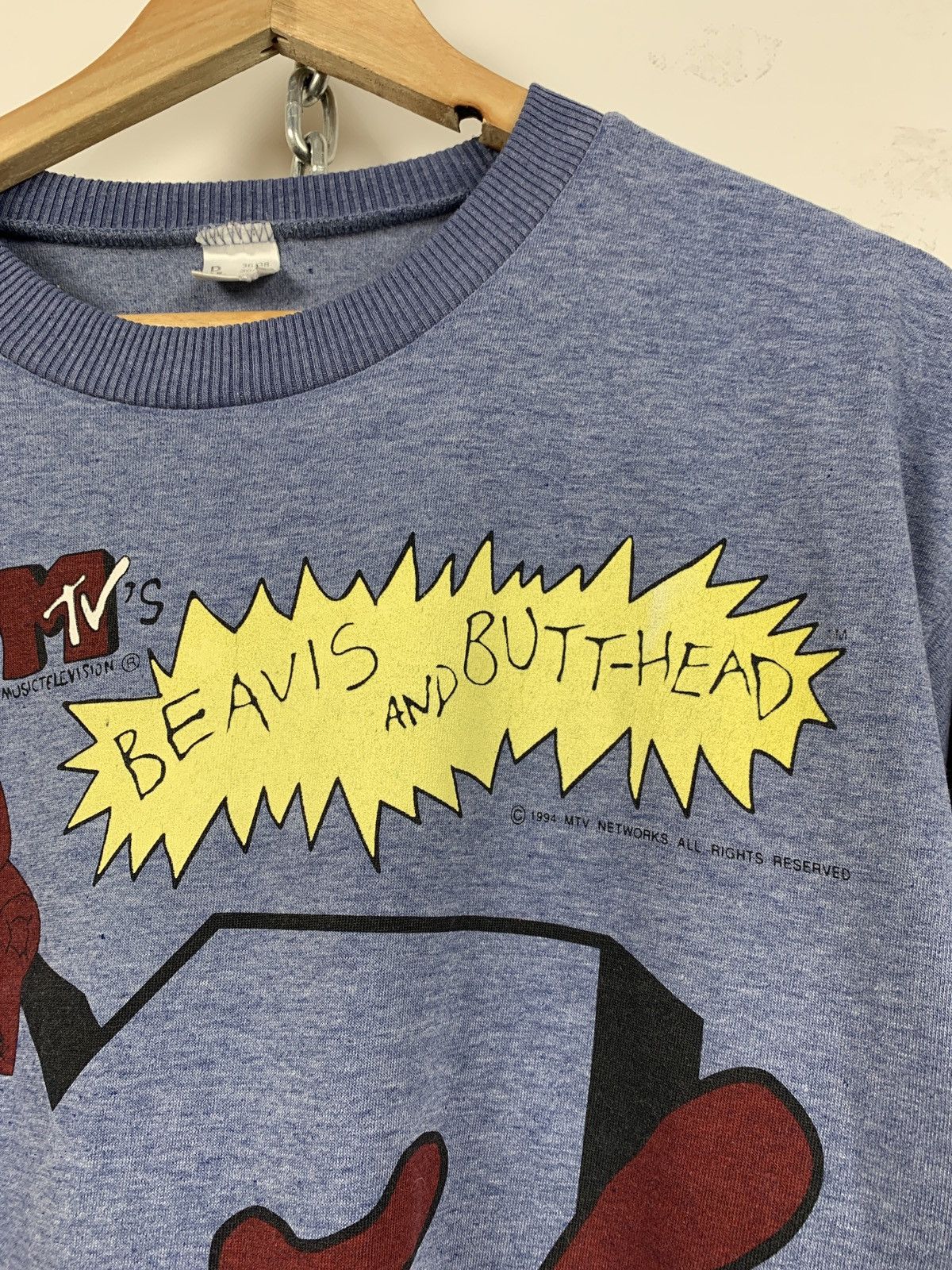 Cartoon Network 1994 Vintage Beavis And Butt Head MTV T-Shirt Size US L / EU 52-54 / 3 - 8 Thumbnail