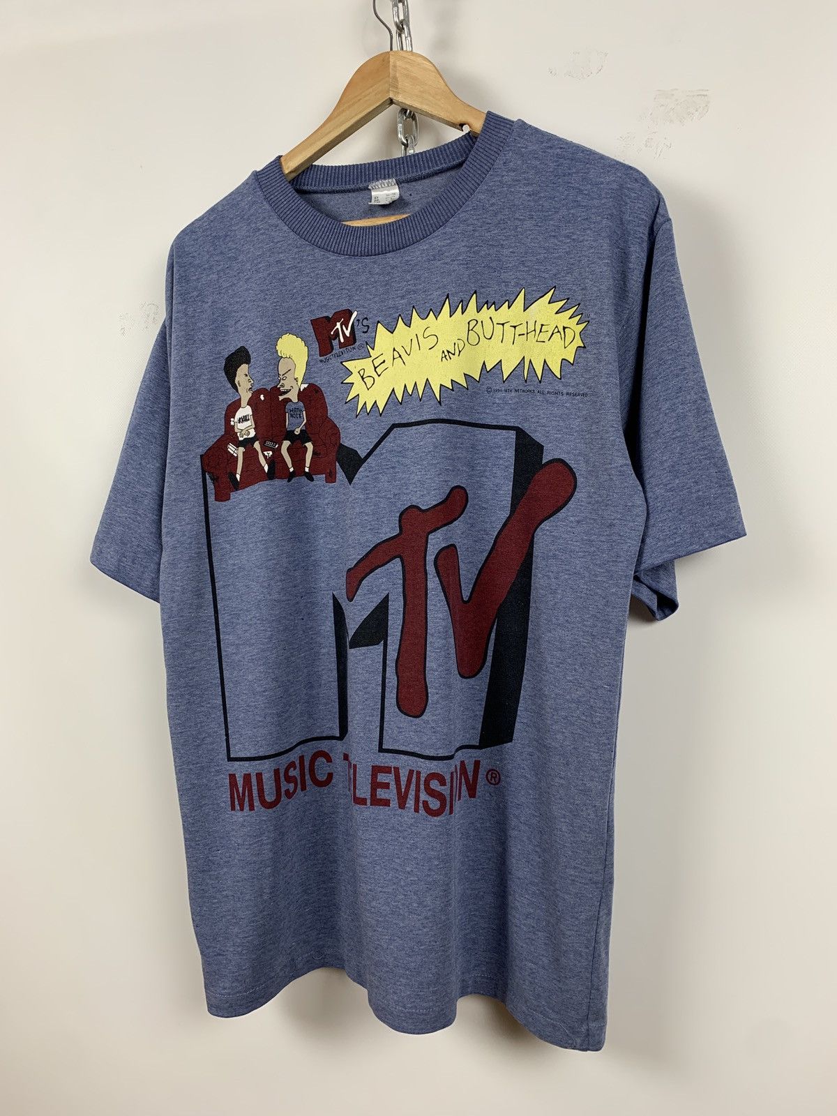 Cartoon Network 1994 Vintage Beavis And Butt Head MTV T-Shirt Size US L / EU 52-54 / 3 - 5 Thumbnail