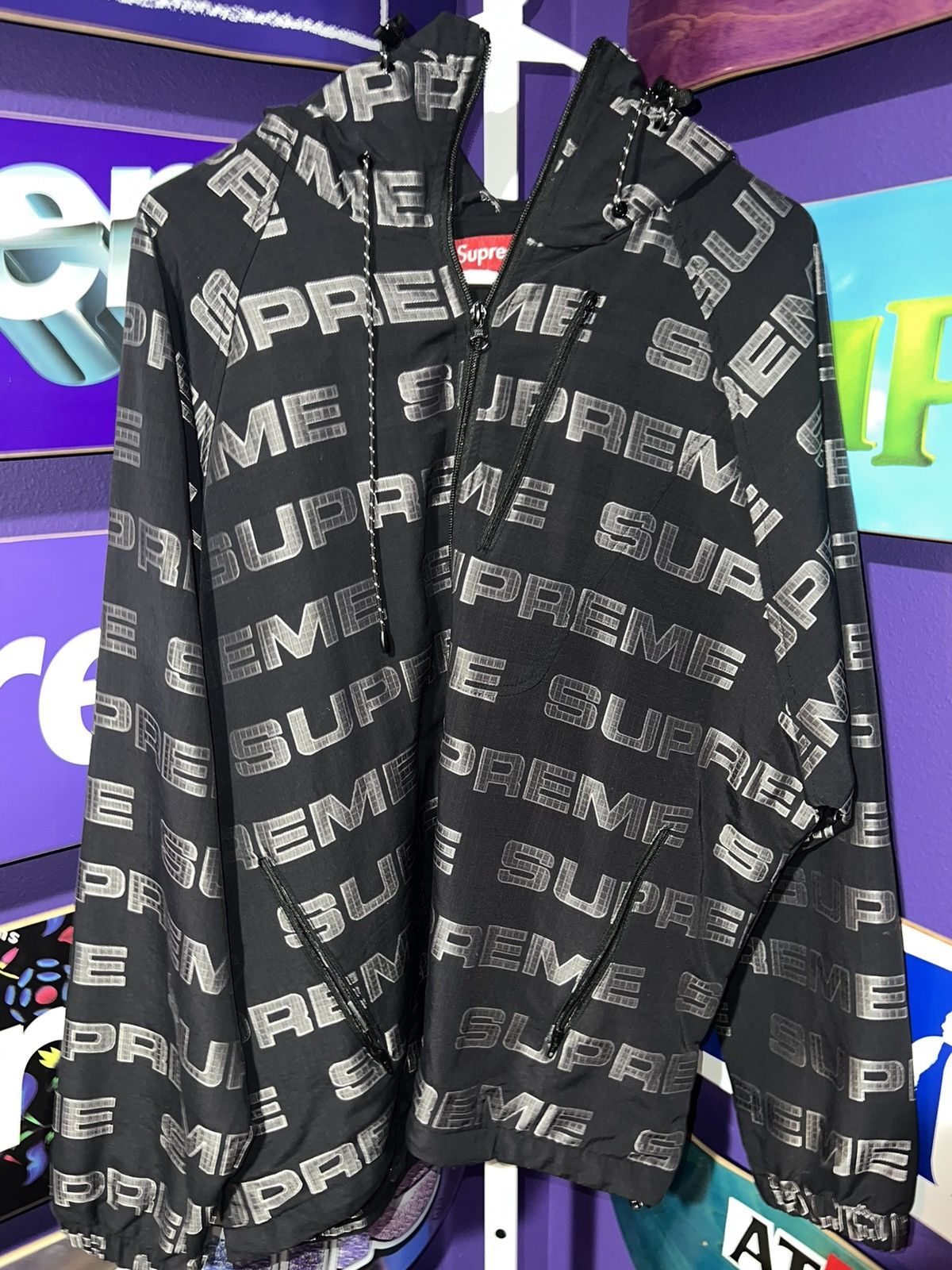 Supreme Supreme Logo Ripstop Hooded Track Jacket | Grailed