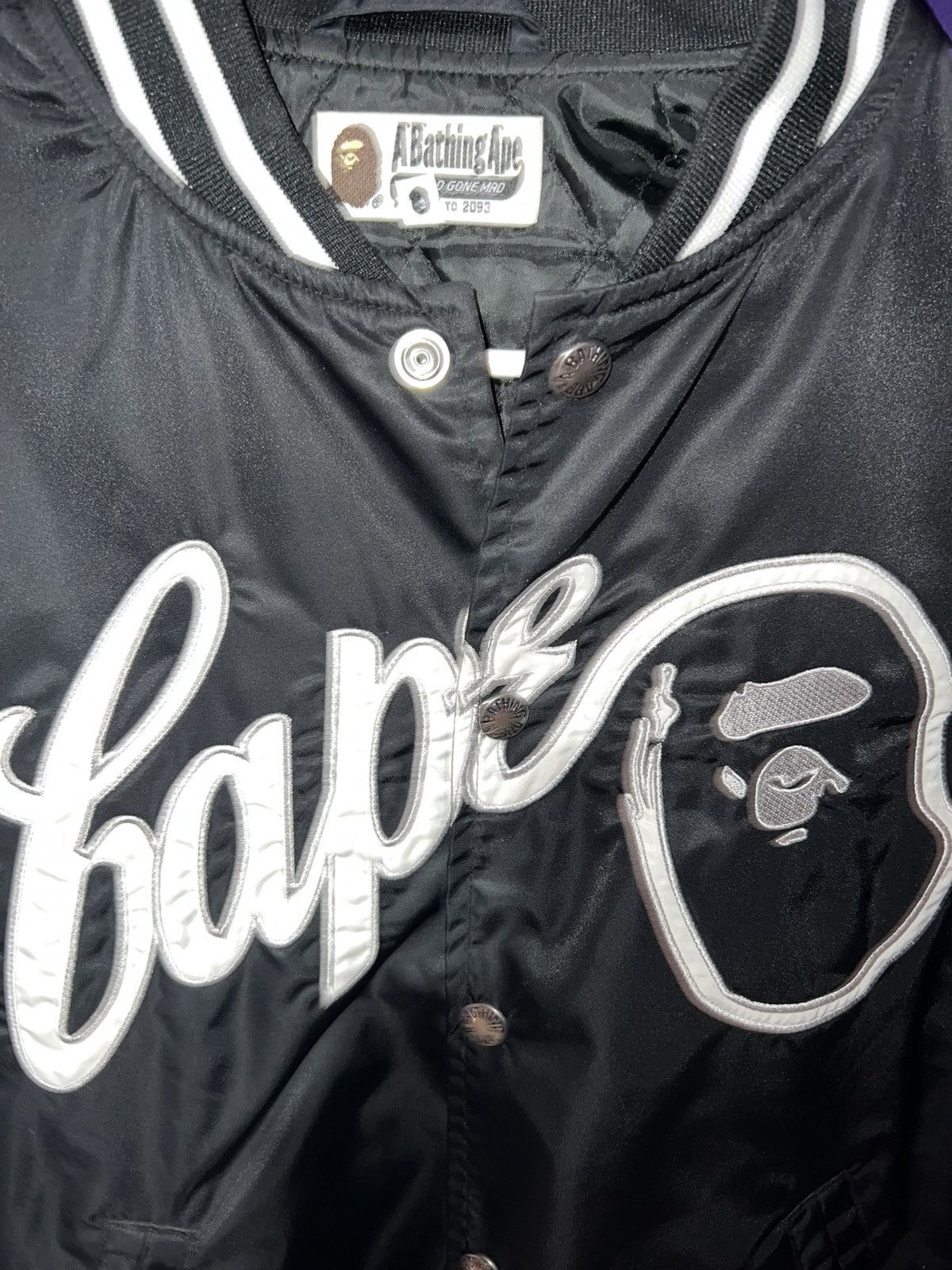 Bape Satin Varsity Jacket Size US M / EU 48-50 / 2 - 2 Thumbnail