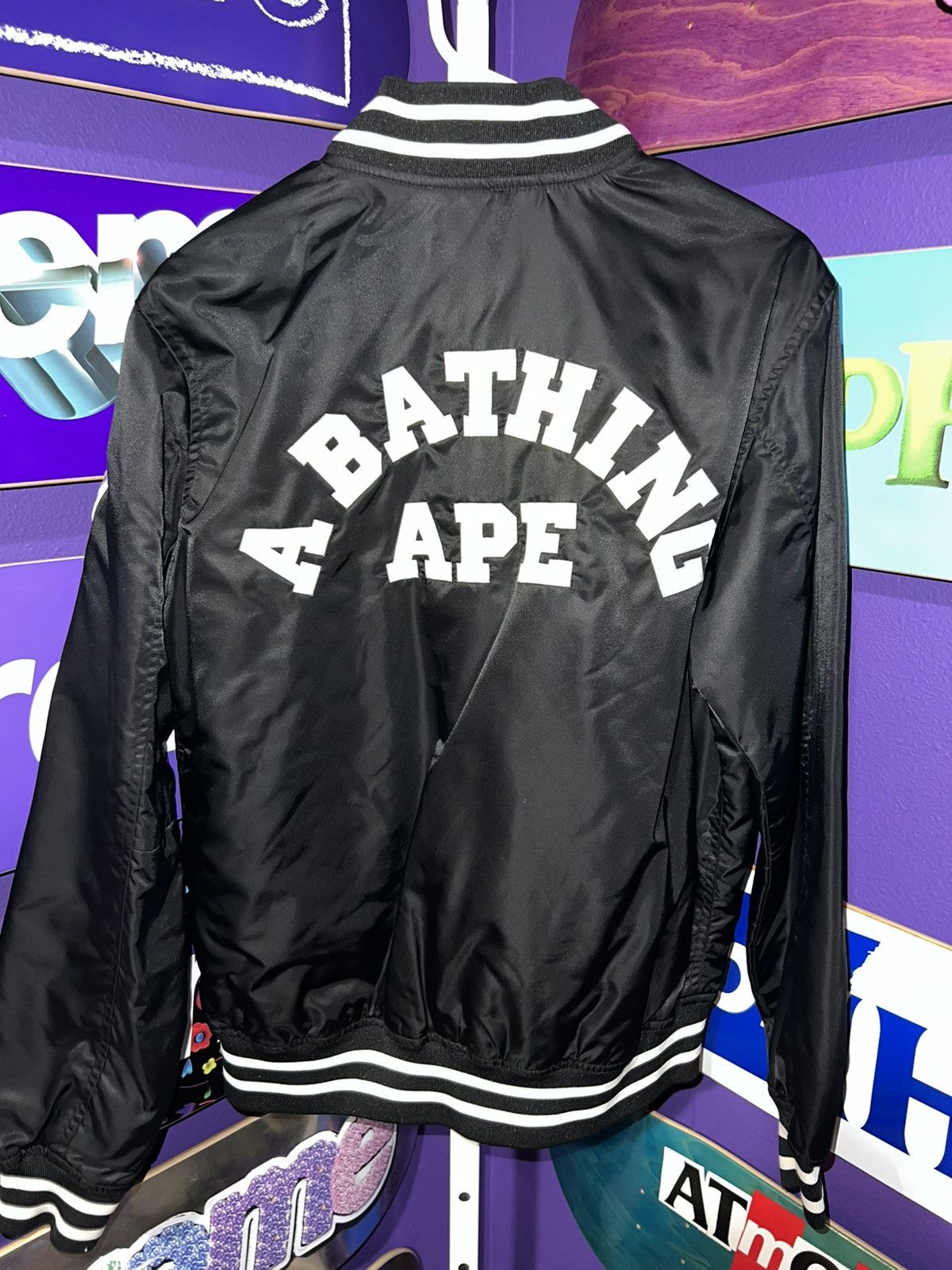 Bape Satin Varsity Jacket Size US M / EU 48-50 / 2 - 3 Thumbnail