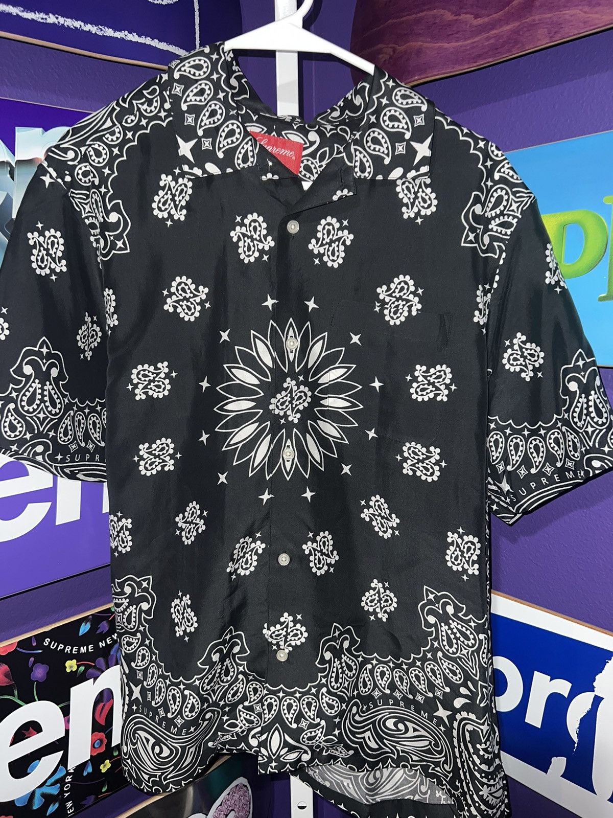 Supreme Supreme Bandana Silk S/S Shirt | Grailed