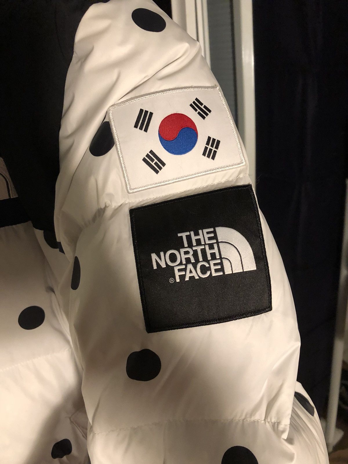 North face polka dot jacket korea deals