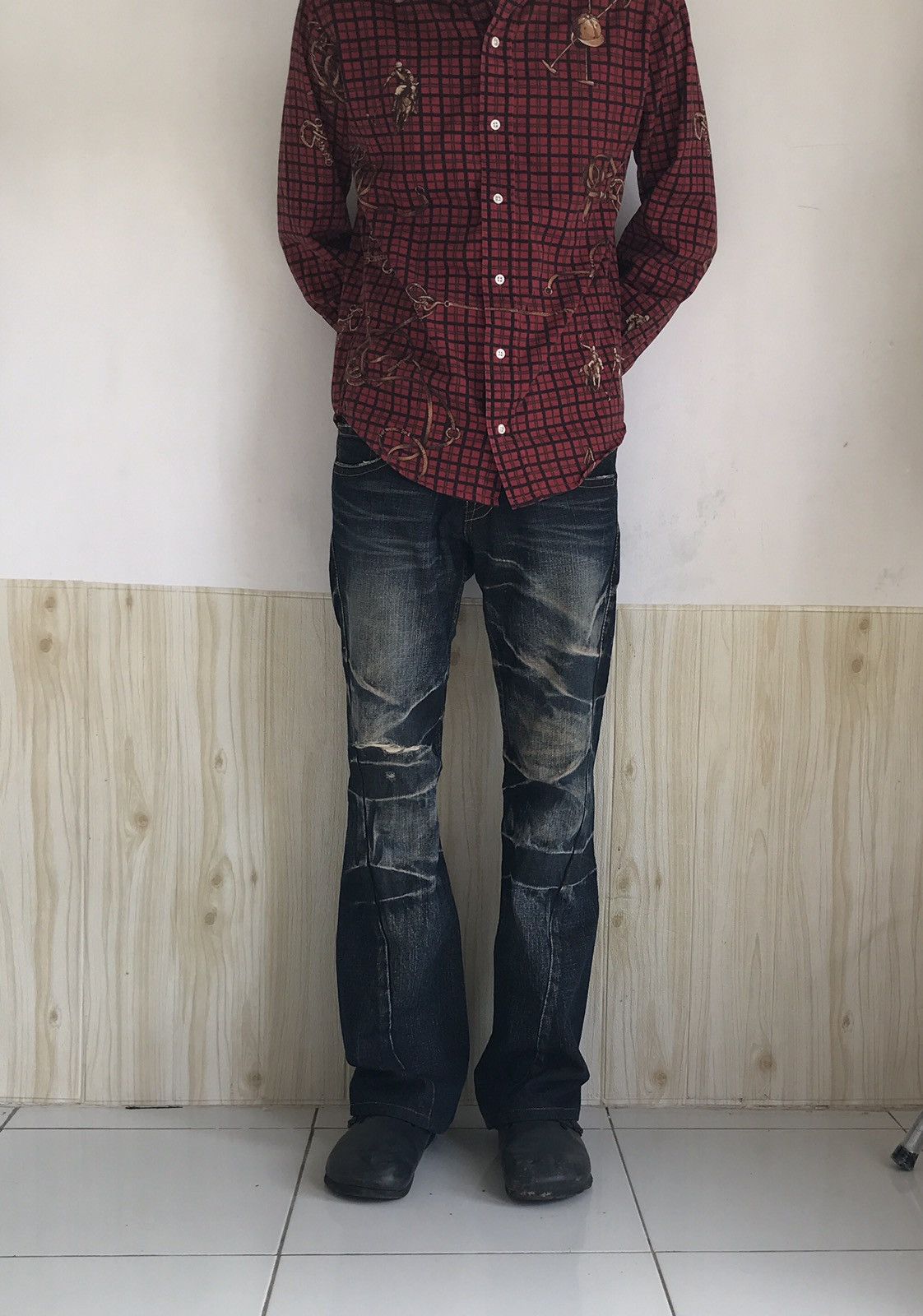 Hysteric Glamour Vintage Flared Pants Tornado Mart Bootcut Flare Jean y2k Size US 31 - 8 Thumbnail