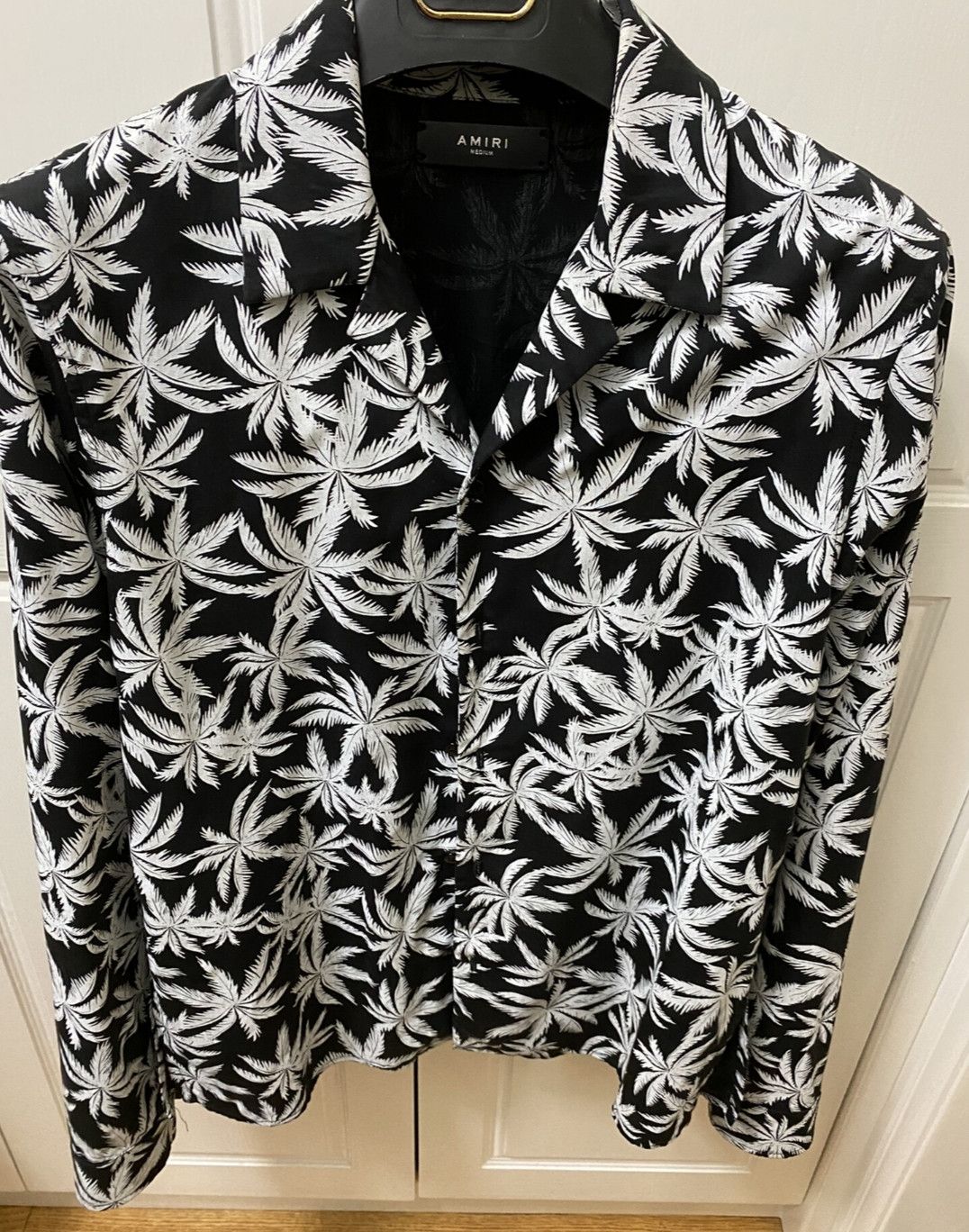 AMIRI Black and white coconut tencel shirt