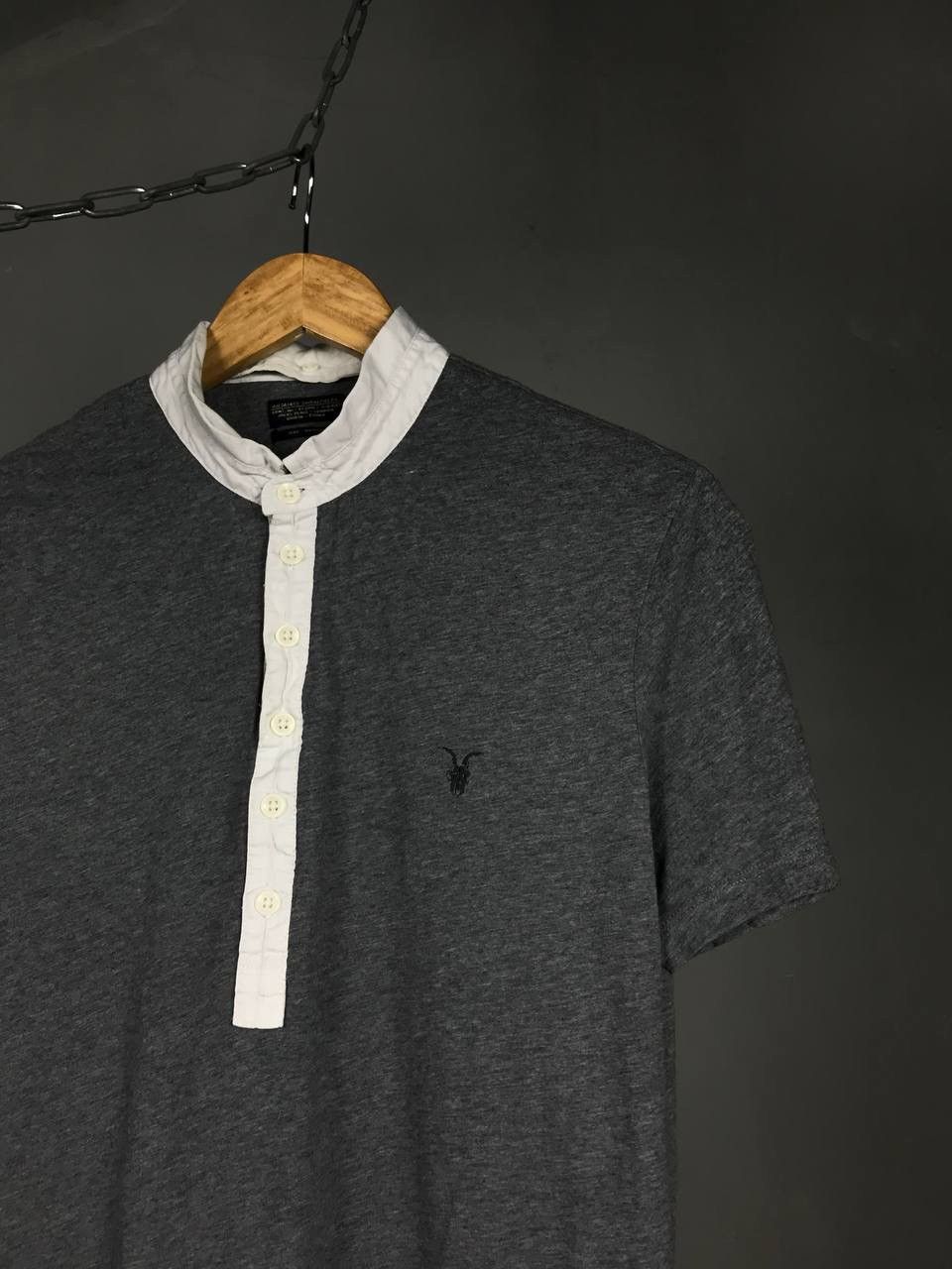 Allsaints Allsaints luxury streetwear gray tee Size US M / EU 48-50 / 2 - 2 Thumbnail