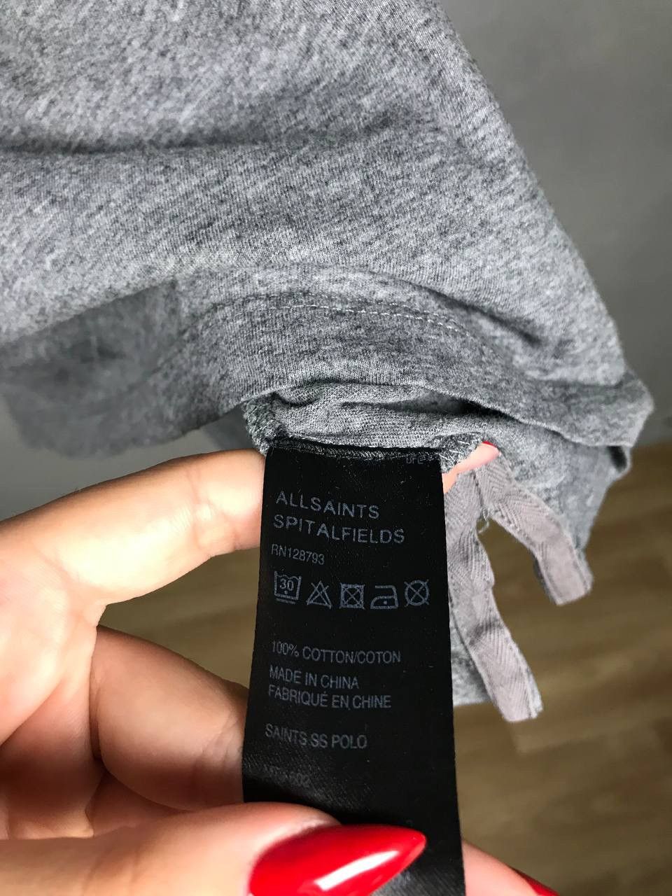 Allsaints Allsaints luxury streetwear gray tee Size US M / EU 48-50 / 2 - 5 Thumbnail
