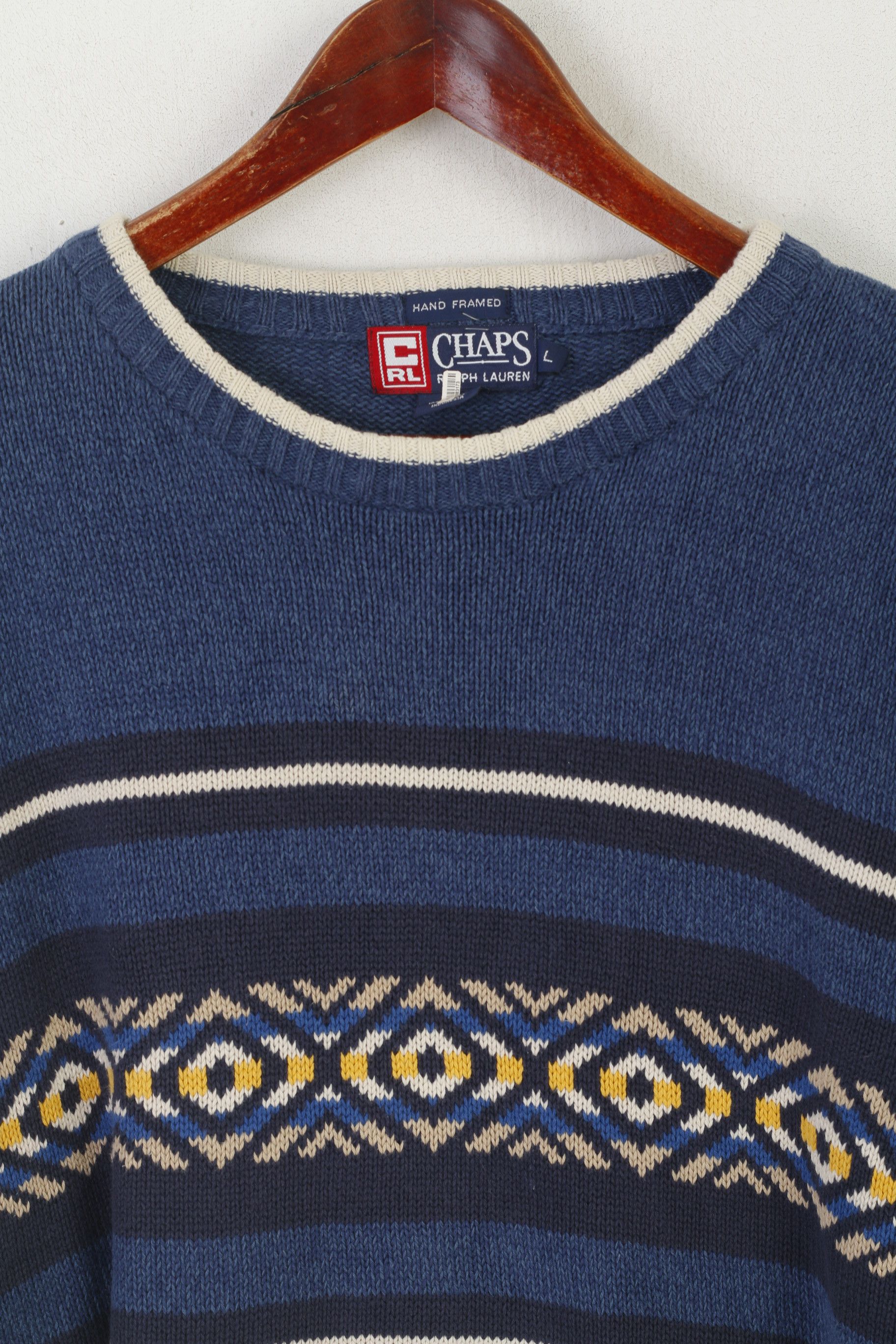 Chaps Ralph Lauren Chaps Ralph Lauren Men L Jumper Navy Cotton Vintage 2148 Size US L / EU 52-54 / 3 - 3 Thumbnail