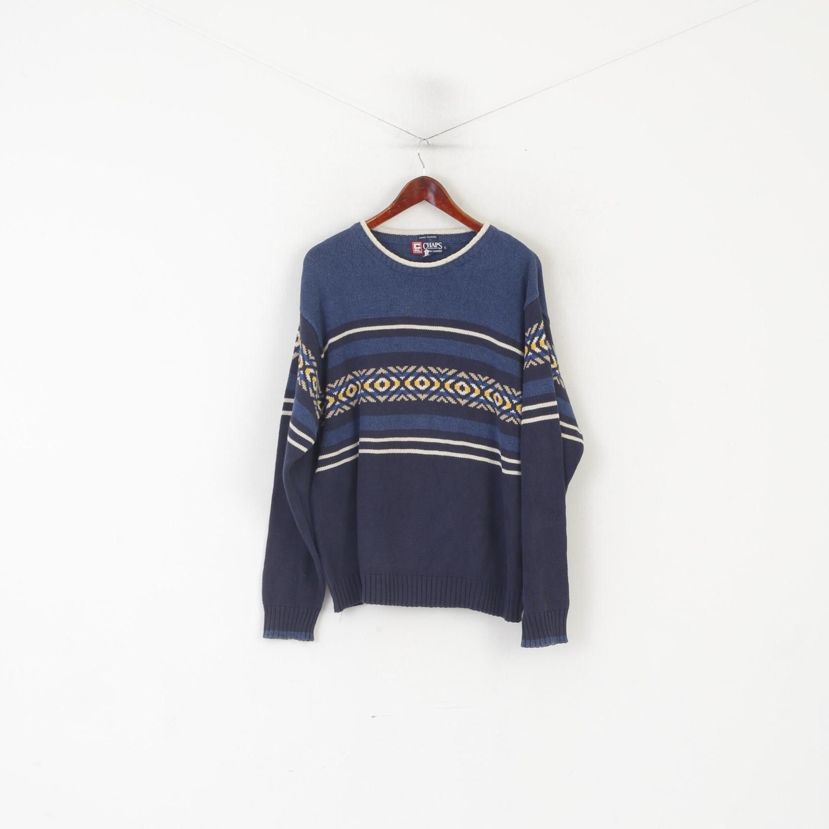Chaps Ralph Lauren Chaps Ralph Lauren Men L Jumper Navy Cotton Vintage 2148 Size US L / EU 52-54 / 3 - 2 Thumbnail