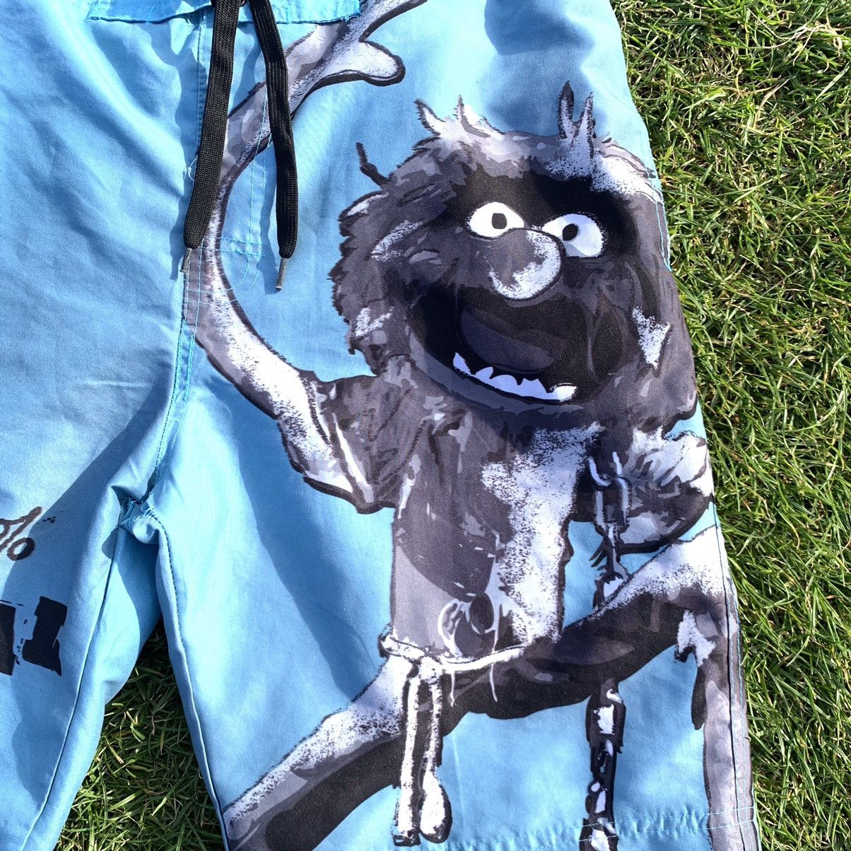 Y2k shorts disney the muppets blue big logo art (size M)