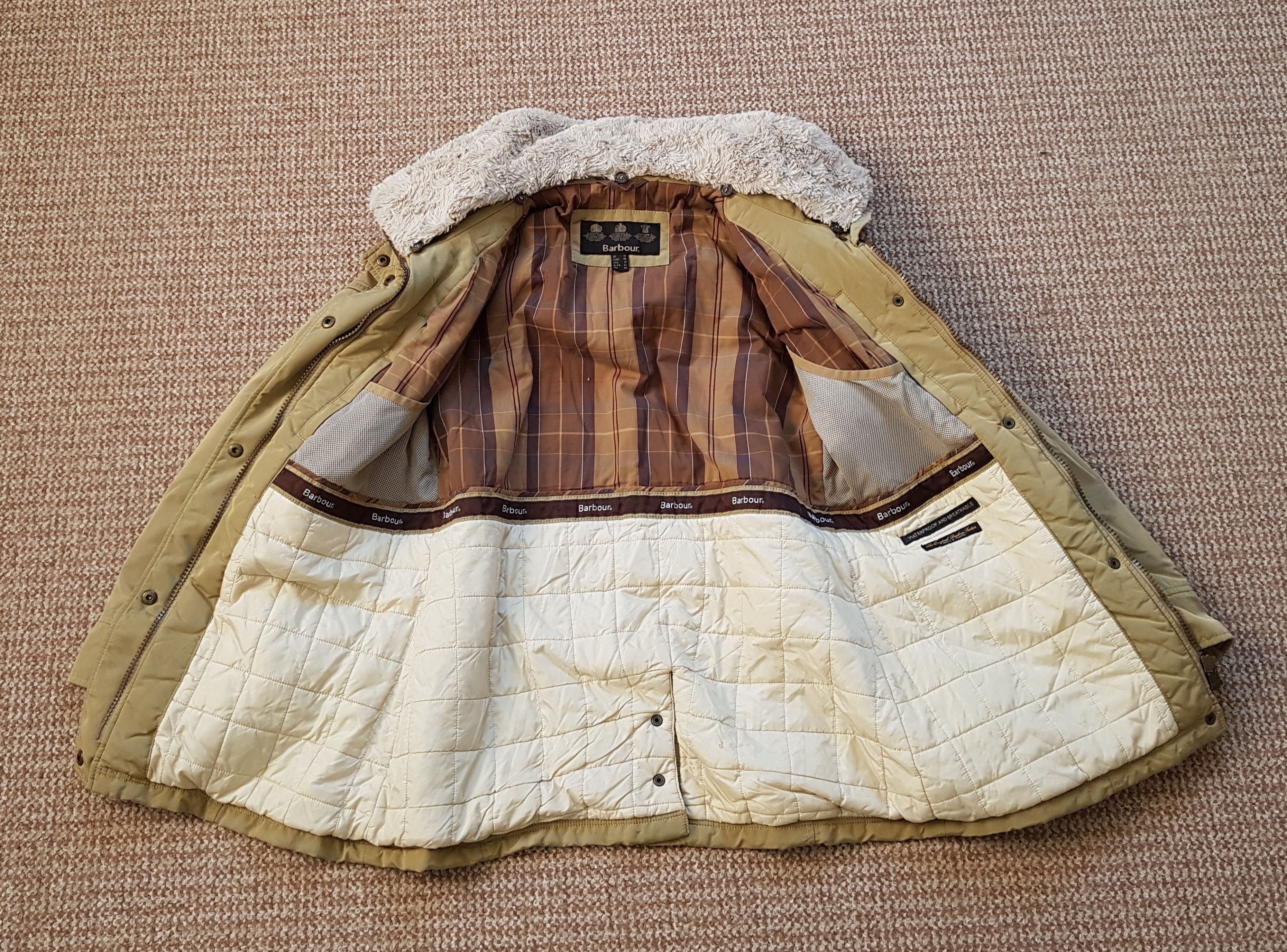 Barbour × Vintage Barbour Women's Outlaw Insulated Belted Jacket Size L / US 10 / IT 46 - 9 Thumbnail